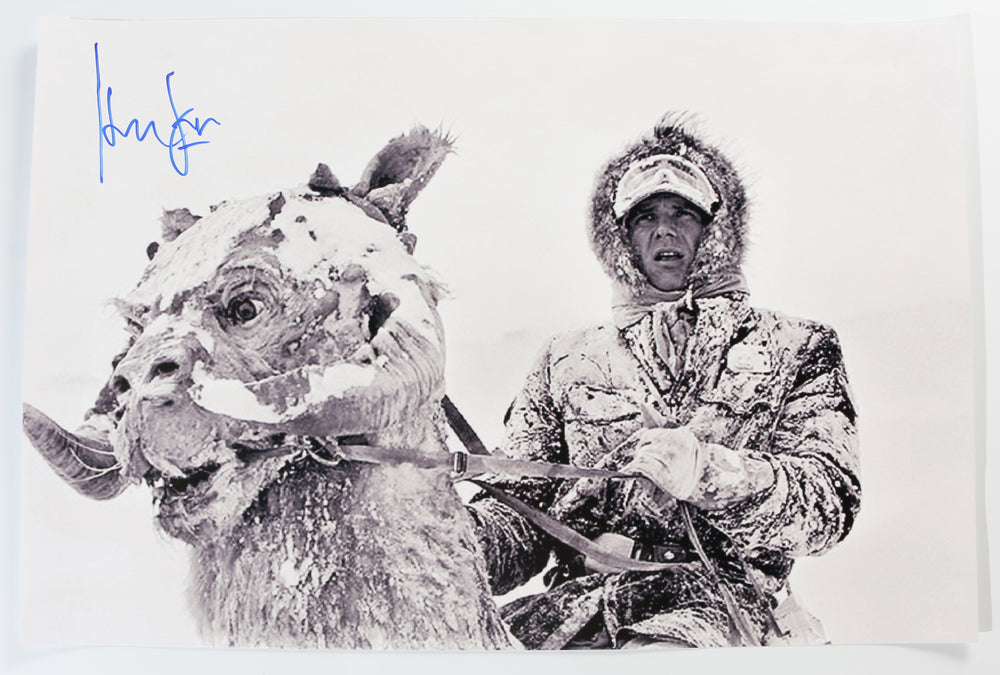 Harrison Ford as Han Solo Riding Tauntaun in Star Wars: The Empire Strikes Back Signed 20x30 Poster