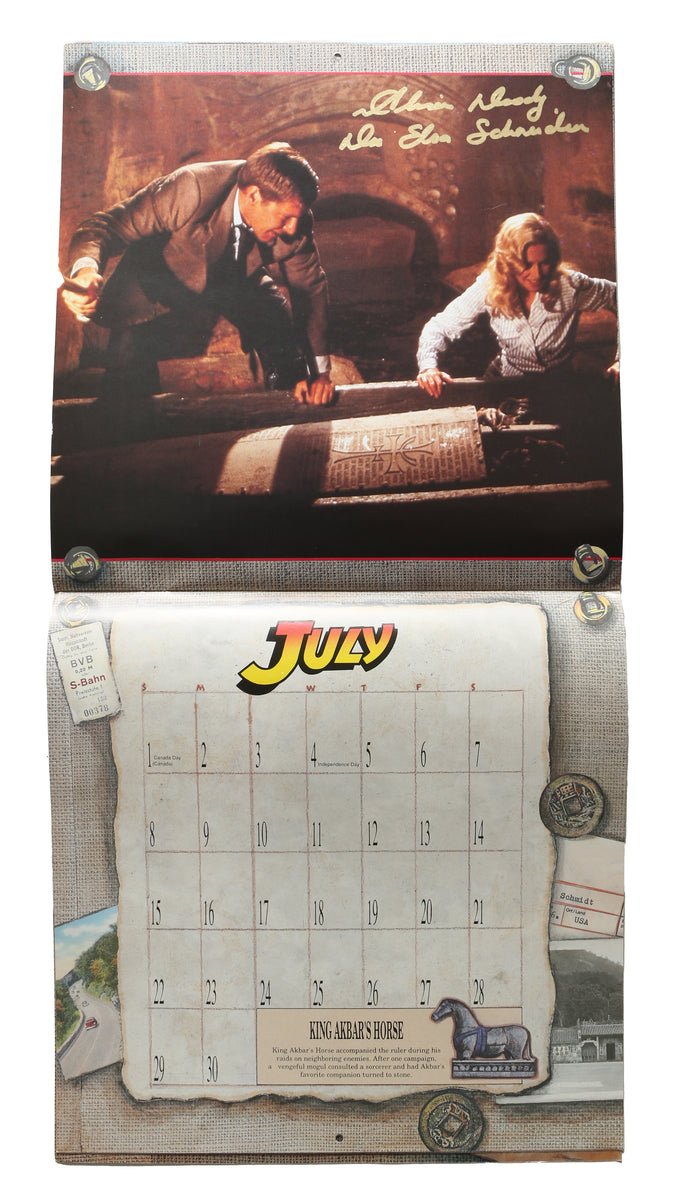 Indiana Jones and the Last Crusade Calendar Signed by Alison Doody w