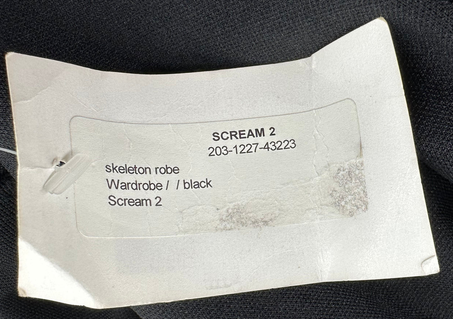 Scream 2 Production Worn Ghostface Robe & Mask Costume of Theatre Patron from Opening Sequence - 1997