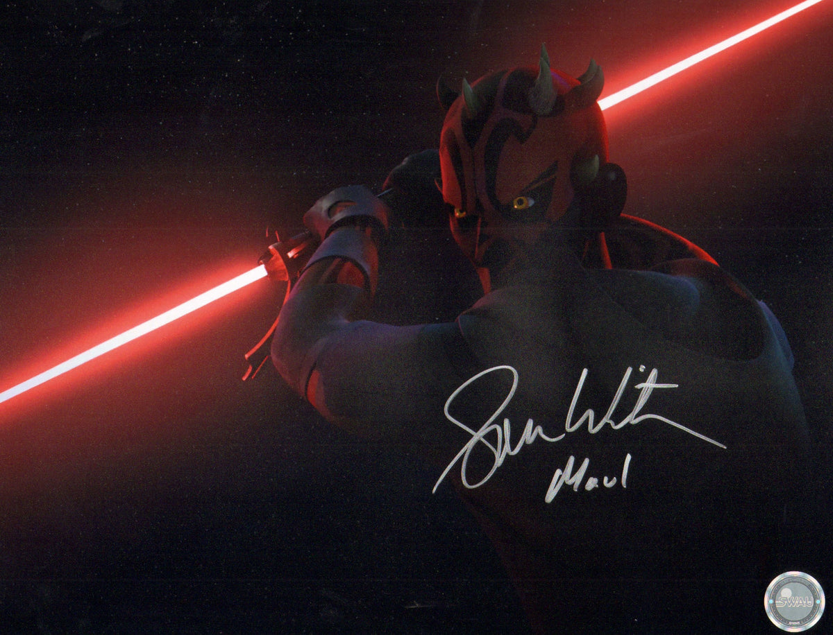 Sam Witwer as Darth Maul in Star Wars: The Clone Wars (SWAU) Signed 11 –  SWAU Auction, image size:1200x916