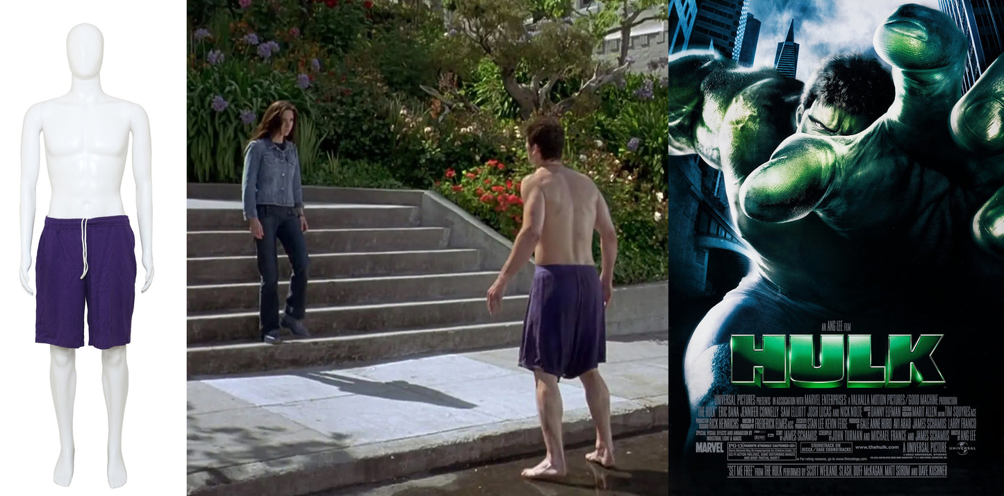 Hulk Eric Bana / Bruce Banner's Purple Shorts Production Worn Wardrobe - 2003