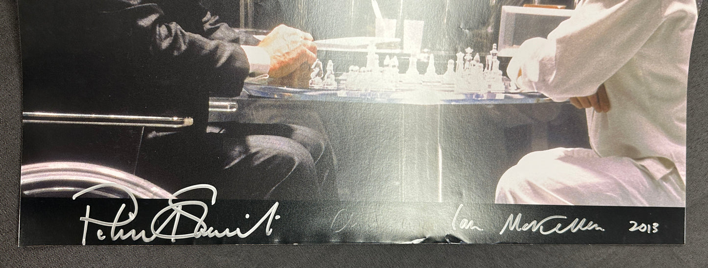 
                  
                    Patrick Stewart as Professor Charles Xavier Playing Chess with  Ian McKellen as Magneto in X-Men Signed 16x20 Photo
                  
                