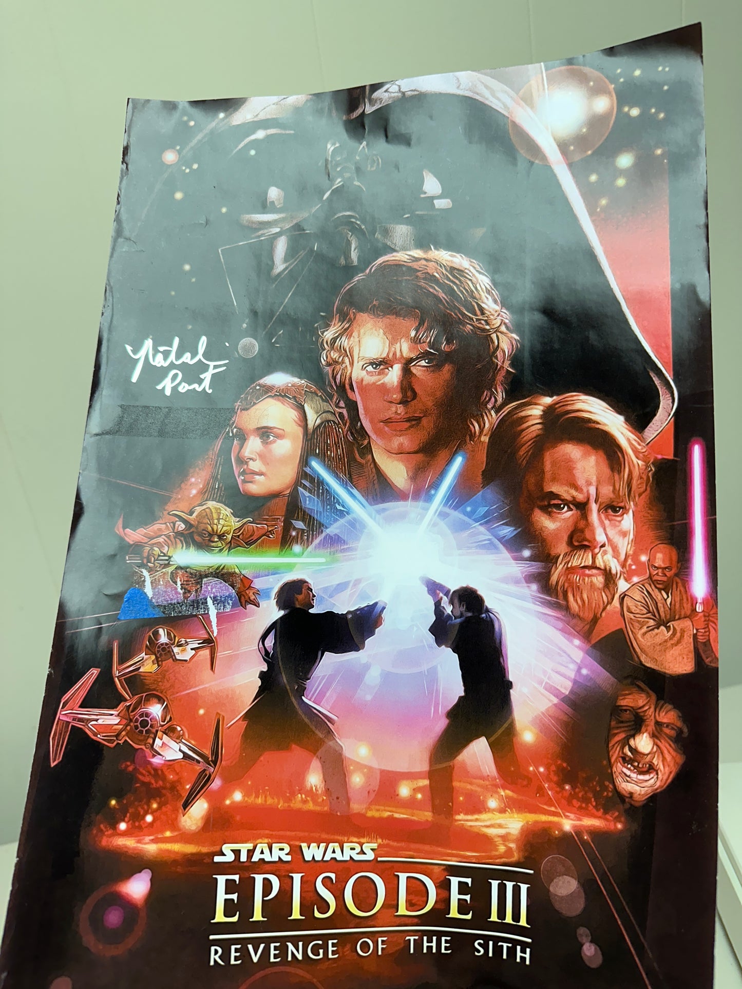 
                  
                    Natalie Portman as Padme Amidala in Star Wars Episode III: Revenge of the Sith (Beckett Witnessed) Signed 11x17 Mini Poster
                  
                