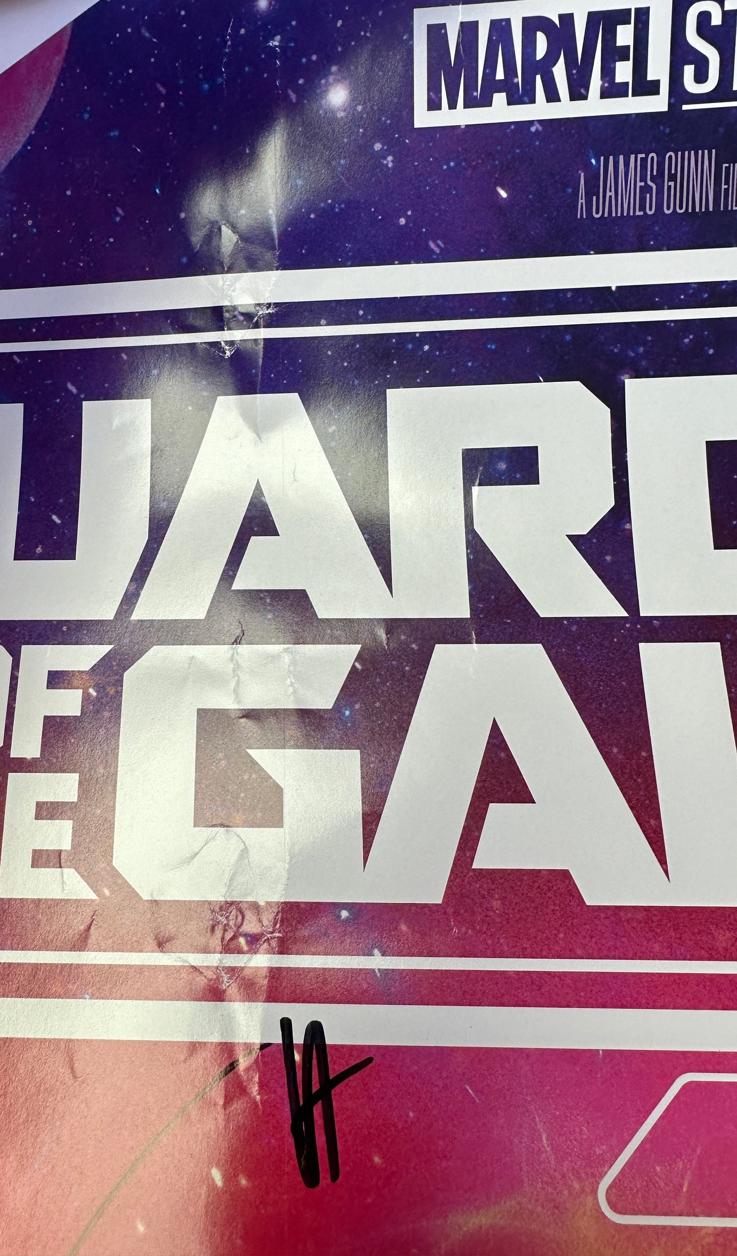 
                  
                    Guardians of the Galaxy Vol. 3 27x40 Poster Signed by Chris Pratt, Pom Klementieff, Sean Gunn, Maria Bakalova, Will Poulter, Chukwudi Iwuji, Nathan Fillion, & James Gunn
                  
                