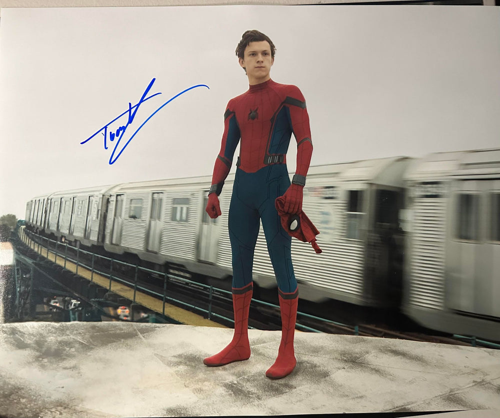 Tom Holland as Iron Spider-Man in Spider-Man: Homecoming Signed 16x20 Photo