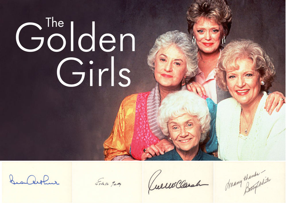 The Golden Girls TV Show Main Cast Set of Index Cards Signed by Bea Arthur, Estelle Getty, Rue McClanahan, & Betty White