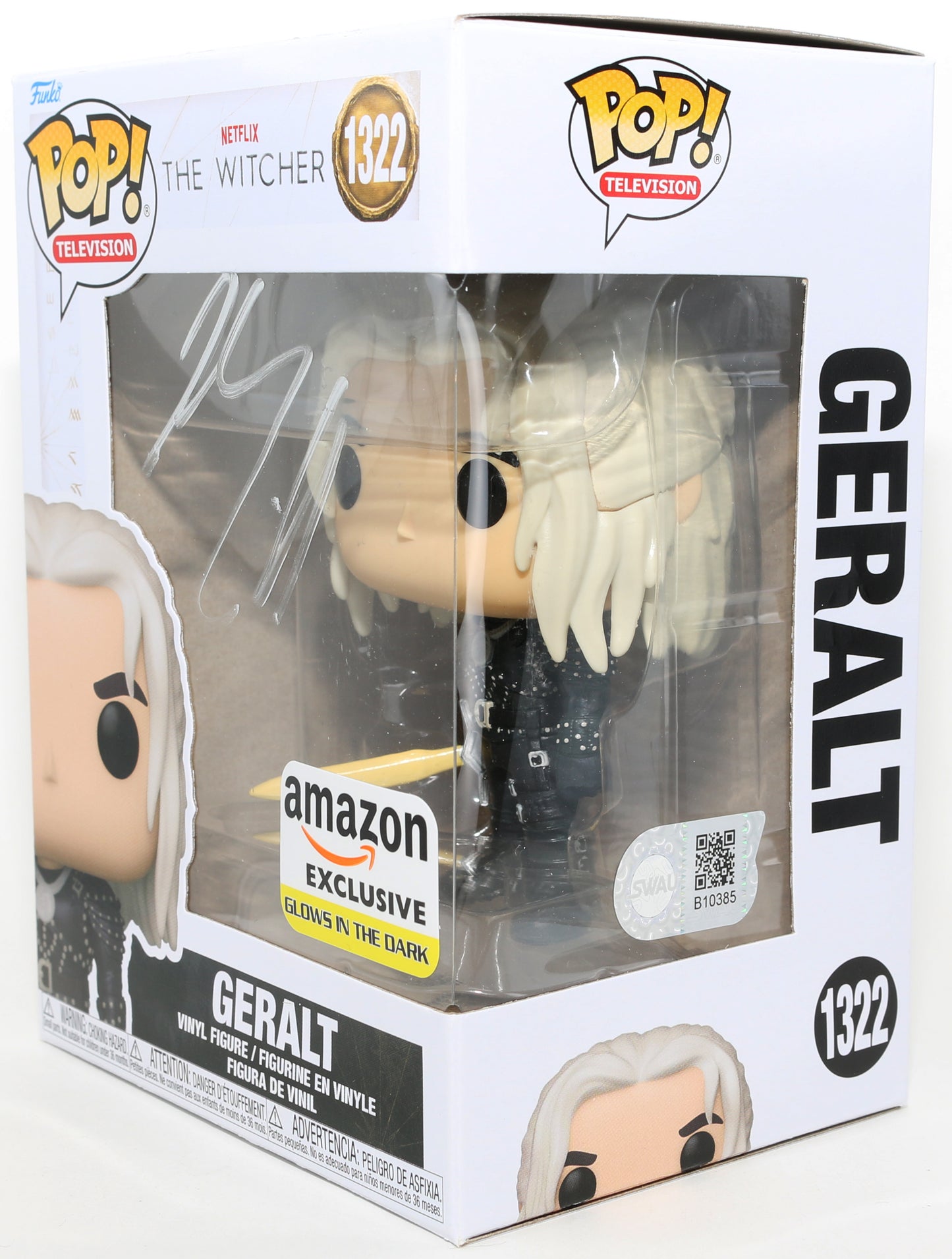 
                  
                    Henry Cavill as Geralt of Rivia in The Witcher GITD Amazon Exclusive(SWAU) Signed Funko POP! #1322
                  
                