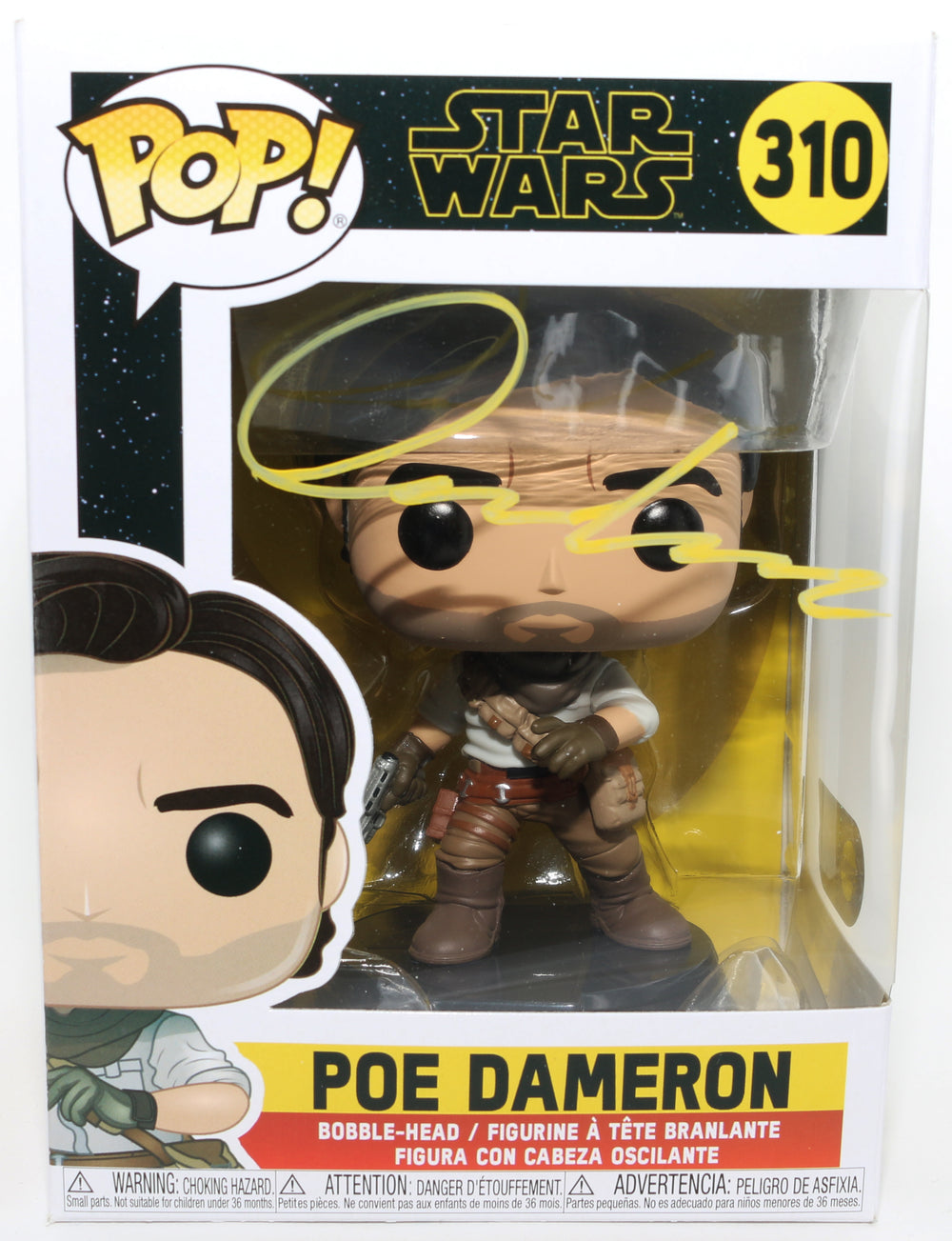 Oscar Isaac as Poe Dameron in Star Wars: The Rise of Skywalker (SWAU) Signed Funko POP! #310