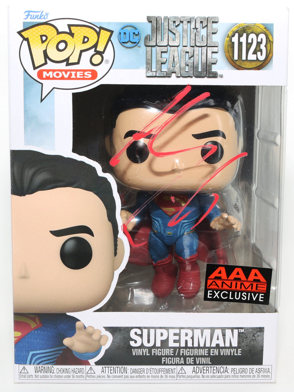 Henry Cavill as Superman in Justice League AAA Anime Exclusive (SWAU) Signed Funko POP! #1123