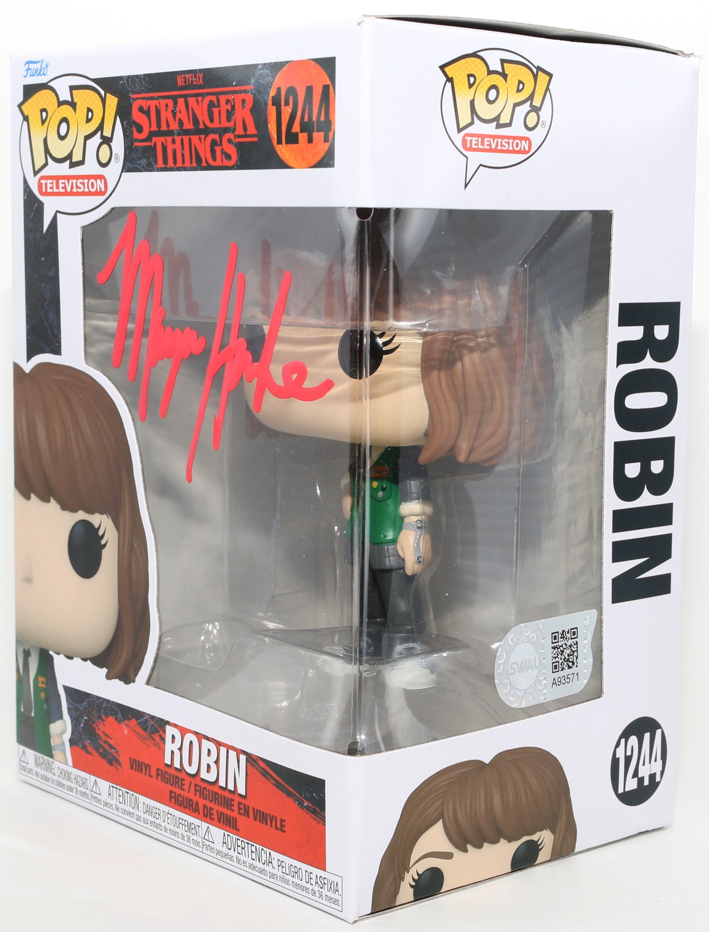 
                  
                    Maya Hawke as Robin Buckley in Stranger Things (SWAU) Signed Funko POP! #1244
                  
                