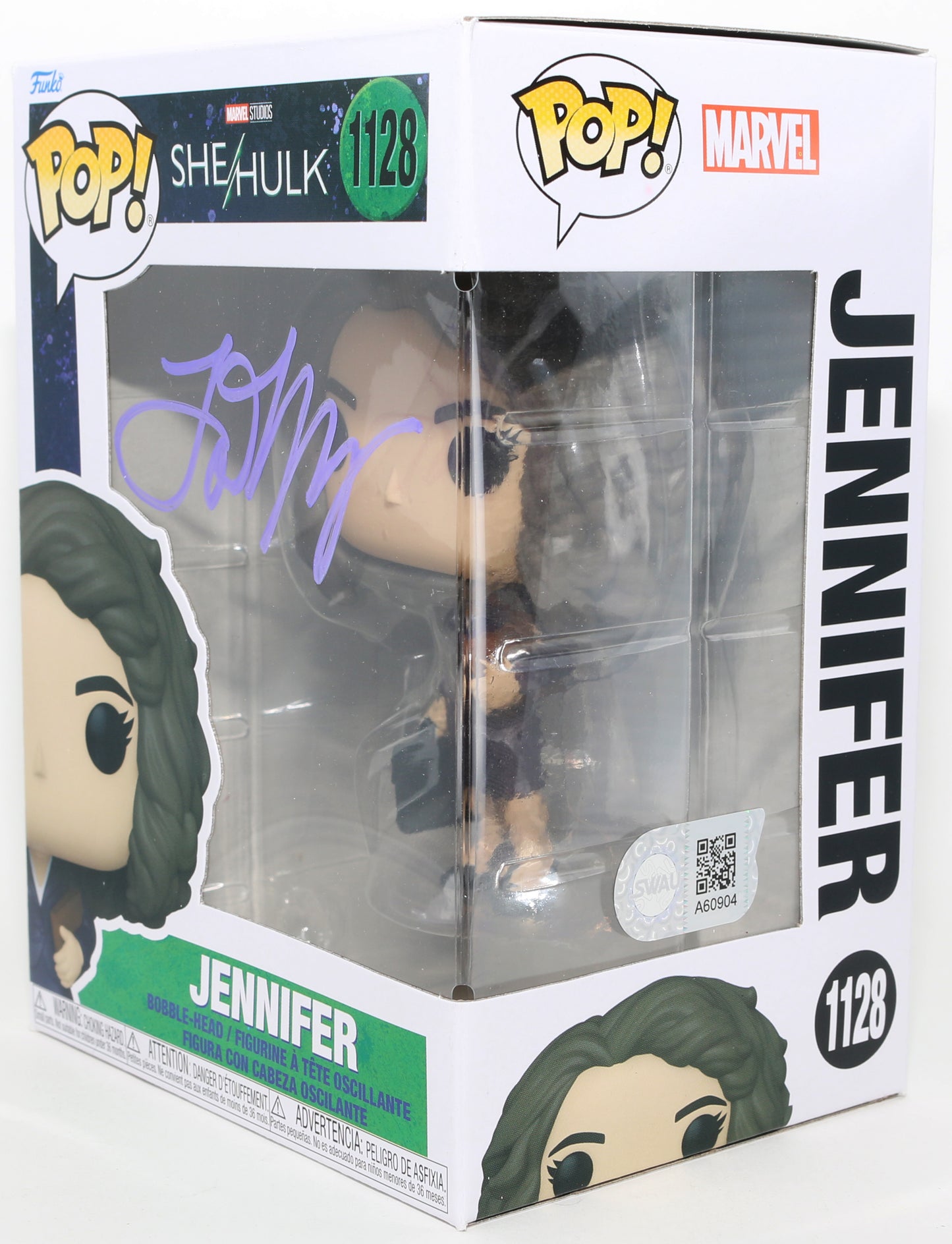 
                  
                    Tatiana Maslany as Jennifer Walters in She-Hulk (SWAU) Signed Funko POP! #1128
                  
                