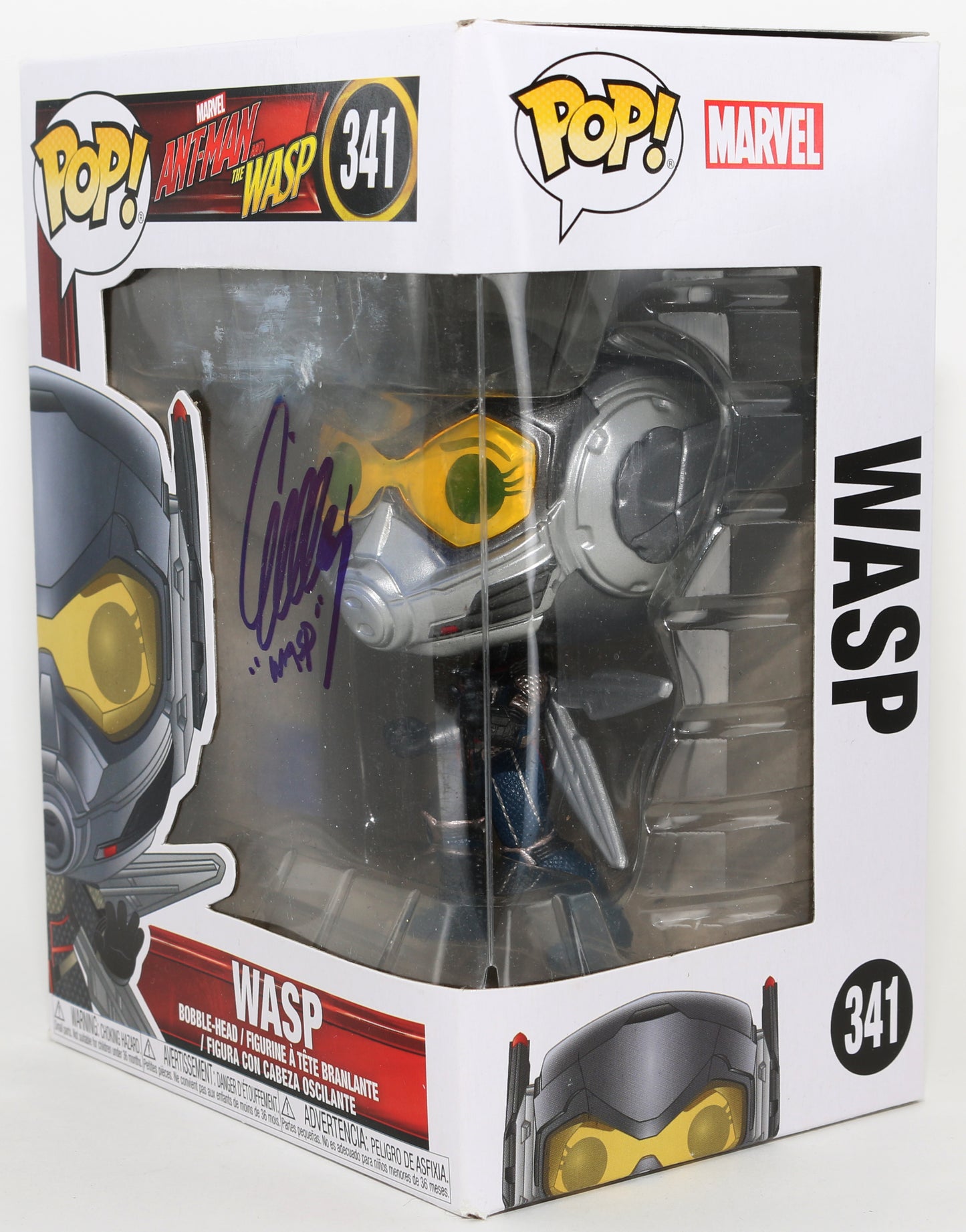 
                  
                    Evangeline Lilly as Wasp in Ant-Man & The Wasp Signed Funko POP! #341 with Character Name
                  
                