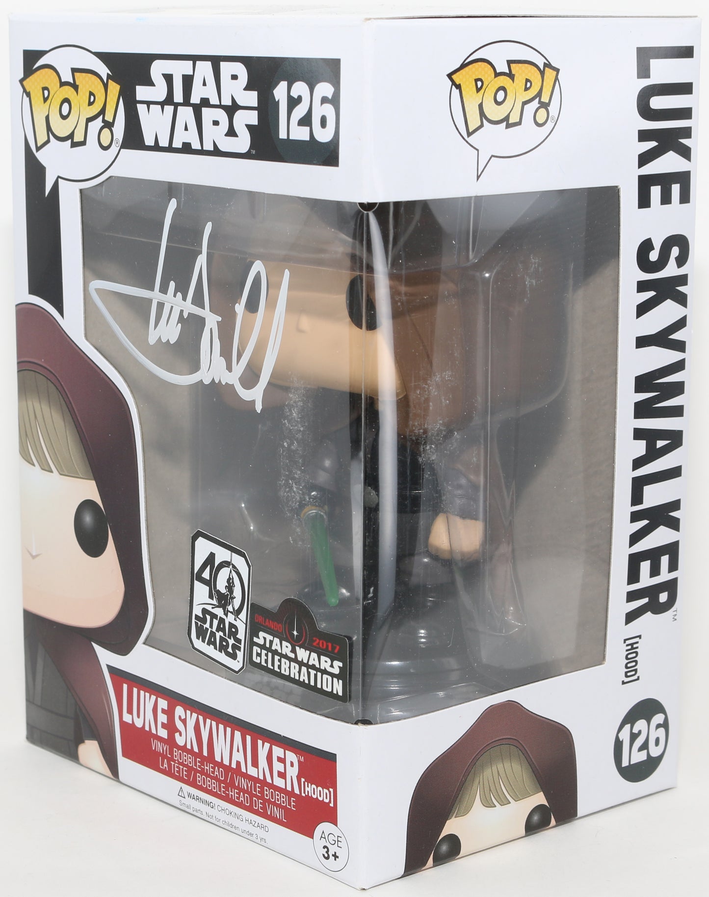
                  
                    Mark Hamill as Luke Skywalker in Star Wars: A New Hope 2017 Star Wars Celebration Exclusive Signed Funko POP! #126
                  
                