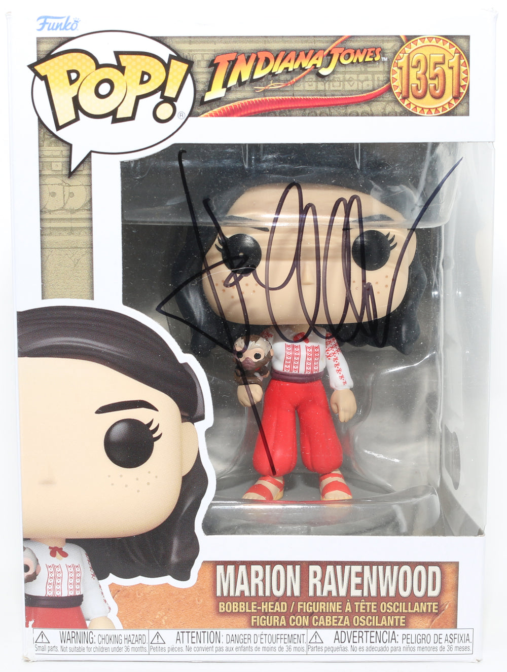 Karen Allen as Marion Ravenwood in Raiders of the Lost Ark (Beckett) Signed Funko POP! #1351