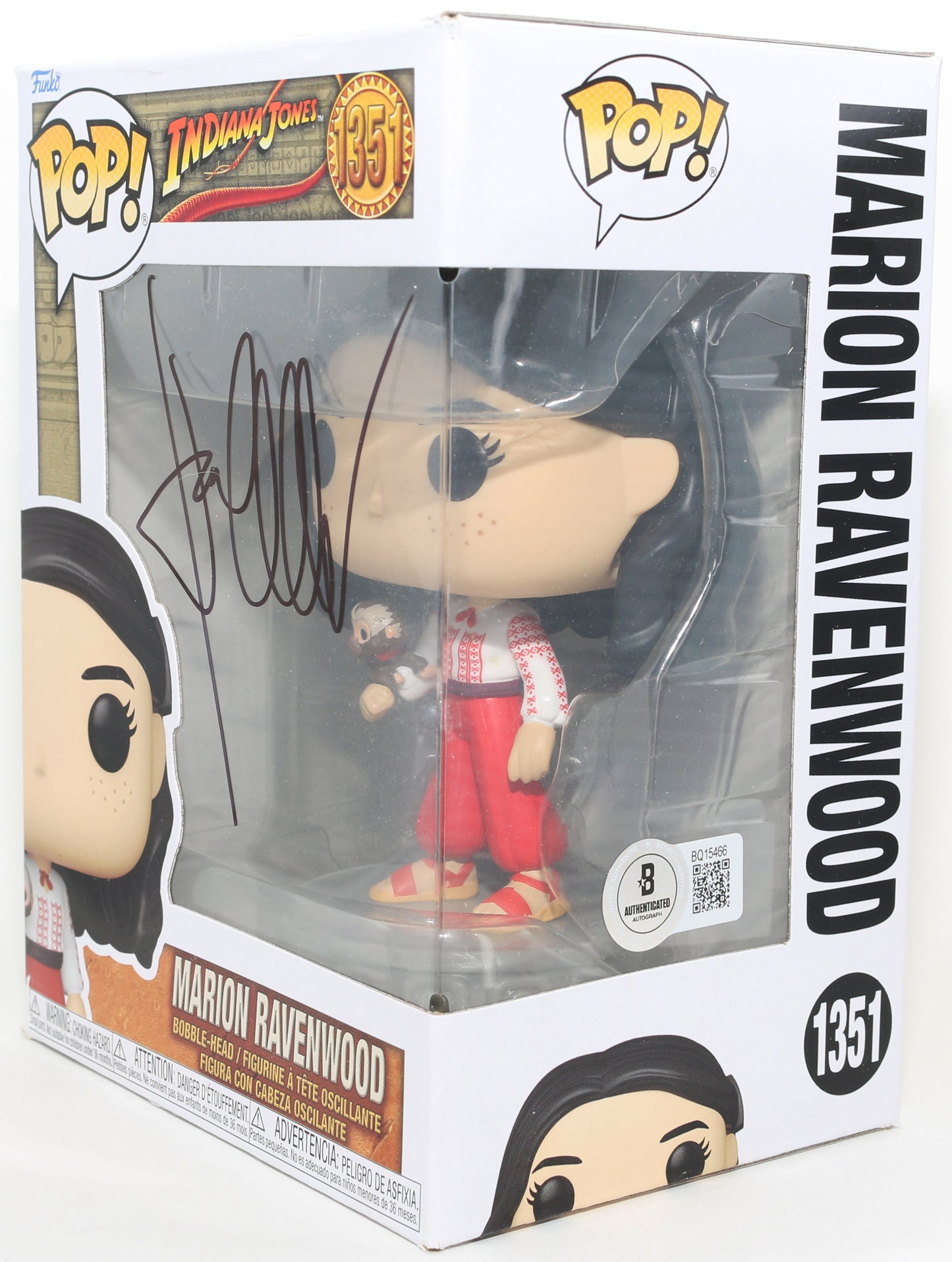 
                  
                    Karen Allen as Marion Ravenwood in Raiders of the Lost Ark (Beckett) Signed Funko POP! #1351
                  
                