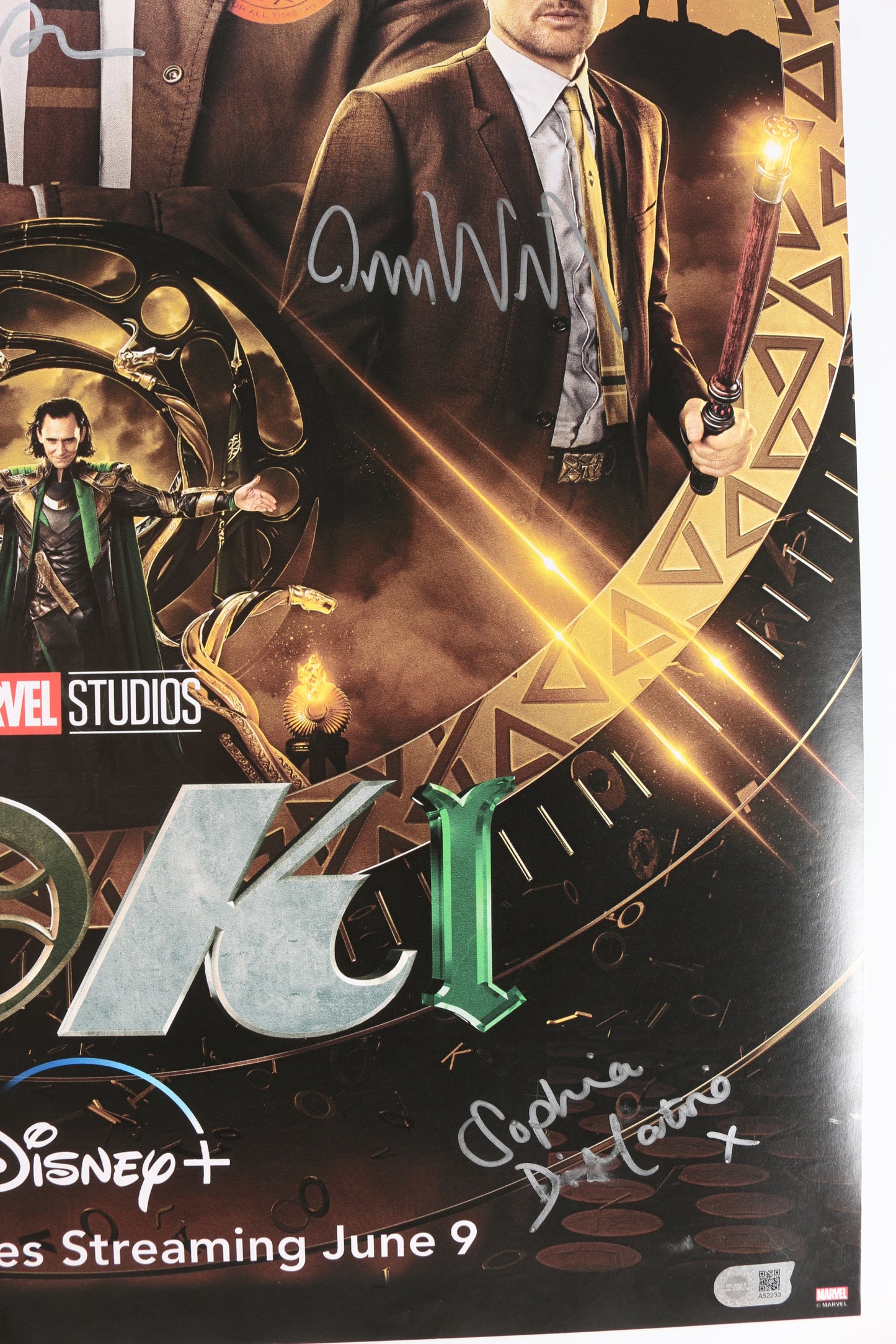 
                  
                    Loki 22x33.5 Poster (SWAU) Cast Signed by Tom Hiddleston, Owen Wilson, Sophia Di Martino, & Jonathan Majors
                  
                
