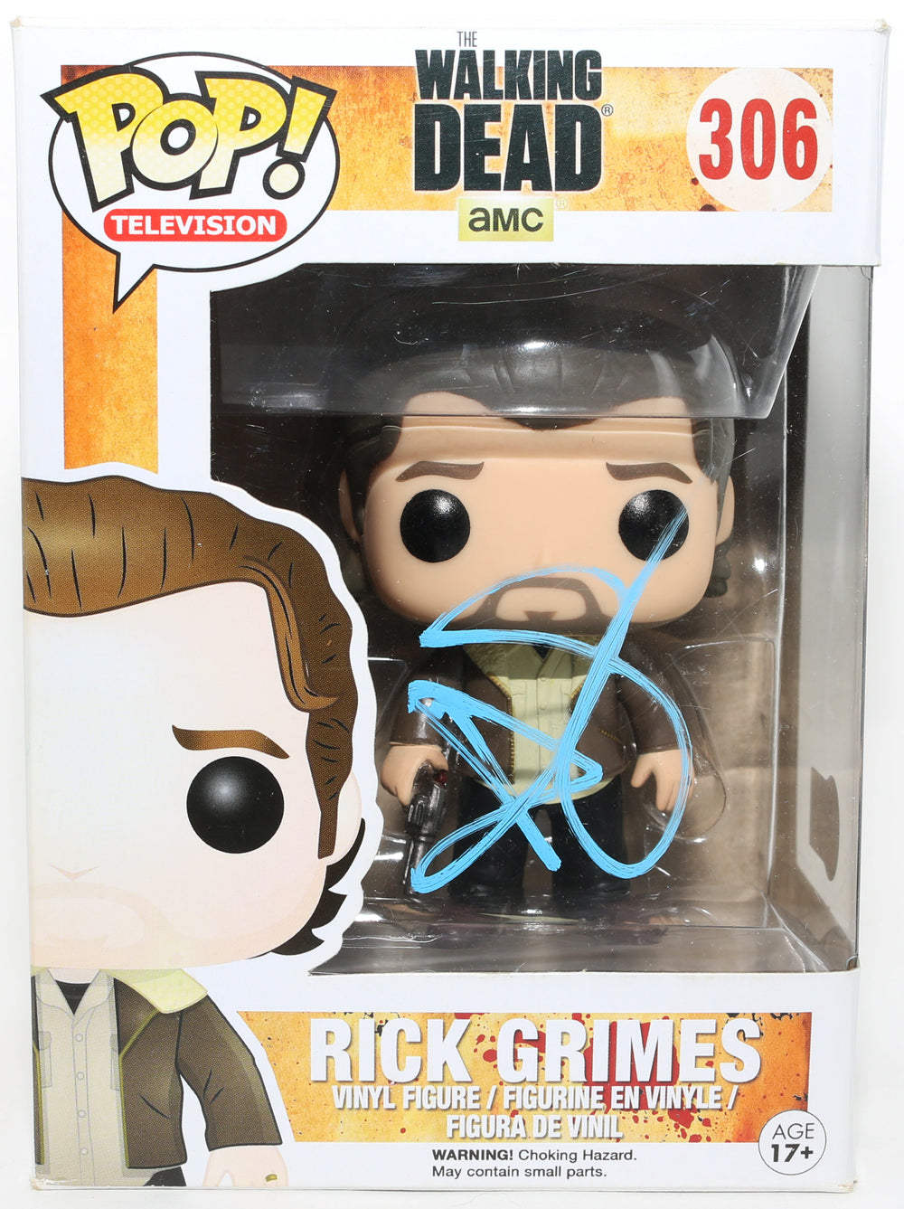 Andrew Lincoln as Rick Grimes in The Walking Dead (Beckett) Signed Funko POP! #306