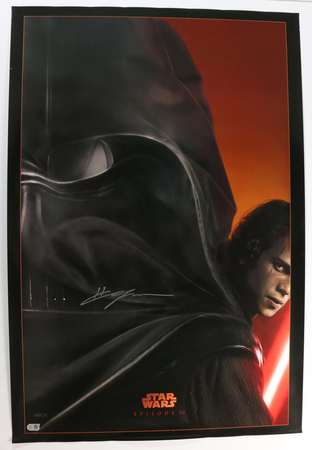 Hayden Christensen as Anakin Skywalker in Star Wars Episode III: Revenge of the Sith (SWAU) Signed 27x40 Double Sided Poster
