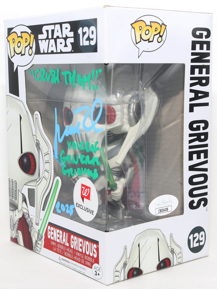 
                  
                    Matthew Wood as General Grievous in Star Wars Episode III: Revenge of the Sith Walgreen's Exclusive (JSA) Signed Funko POP!  #129 with Character Name & Quote
                  
                