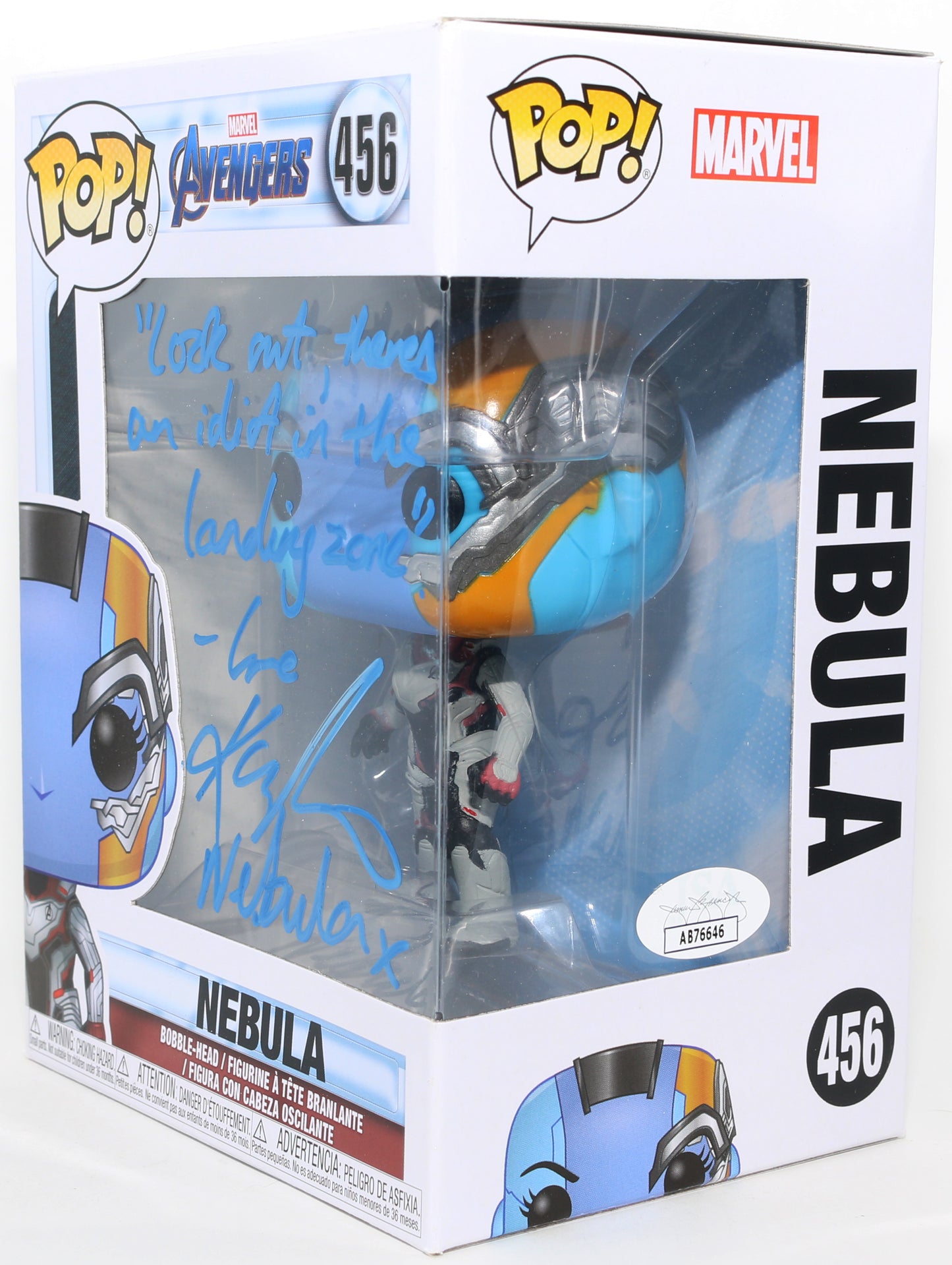 
                  
                    Karen Gillan as Nebula in Avengers: Endgame (JSA) Signed Funko POP! #456 with Character Name & Quote
                  
                