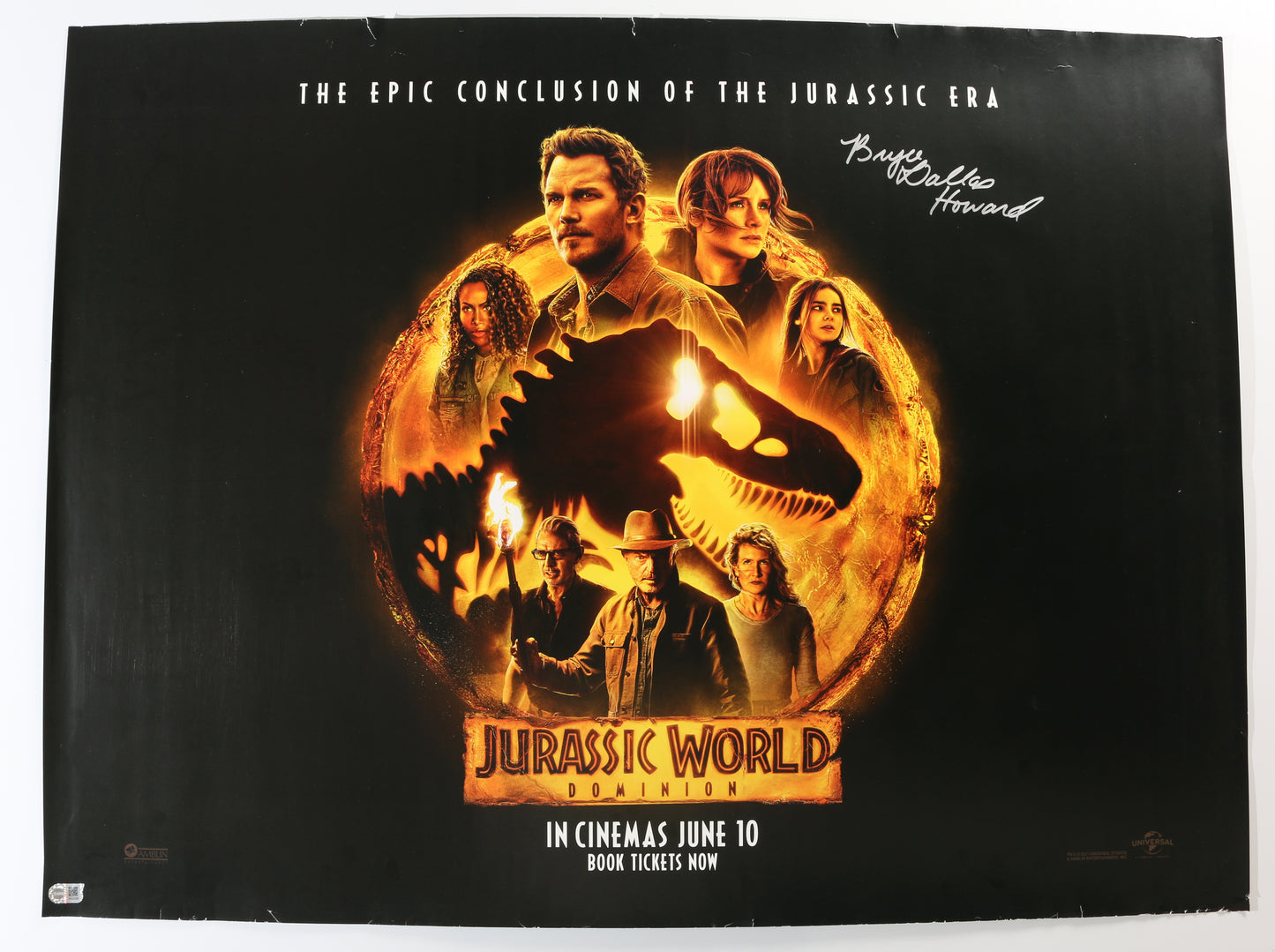 
                  
                    Bryce Dallas Howard as Claire Dearing in Jurassic World Dominion (SWAU) Signed 30x40 Double Sided Quad Poster
                  
                