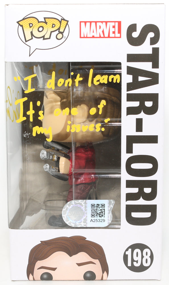 
                  
                    Chris Pratt as Star-Lord in Guardians of the Galaxy Vol. 2 (SWAU) Signed Funko POP! #198 with Quote
                  
                