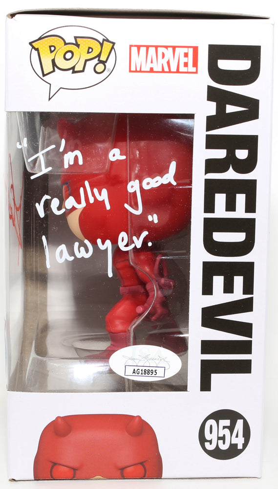 
                  
                    Charlie Cox as Daredevil in Daredevil (JSA) Signed Funko POP! #954 with Character Name & Quote
                  
                