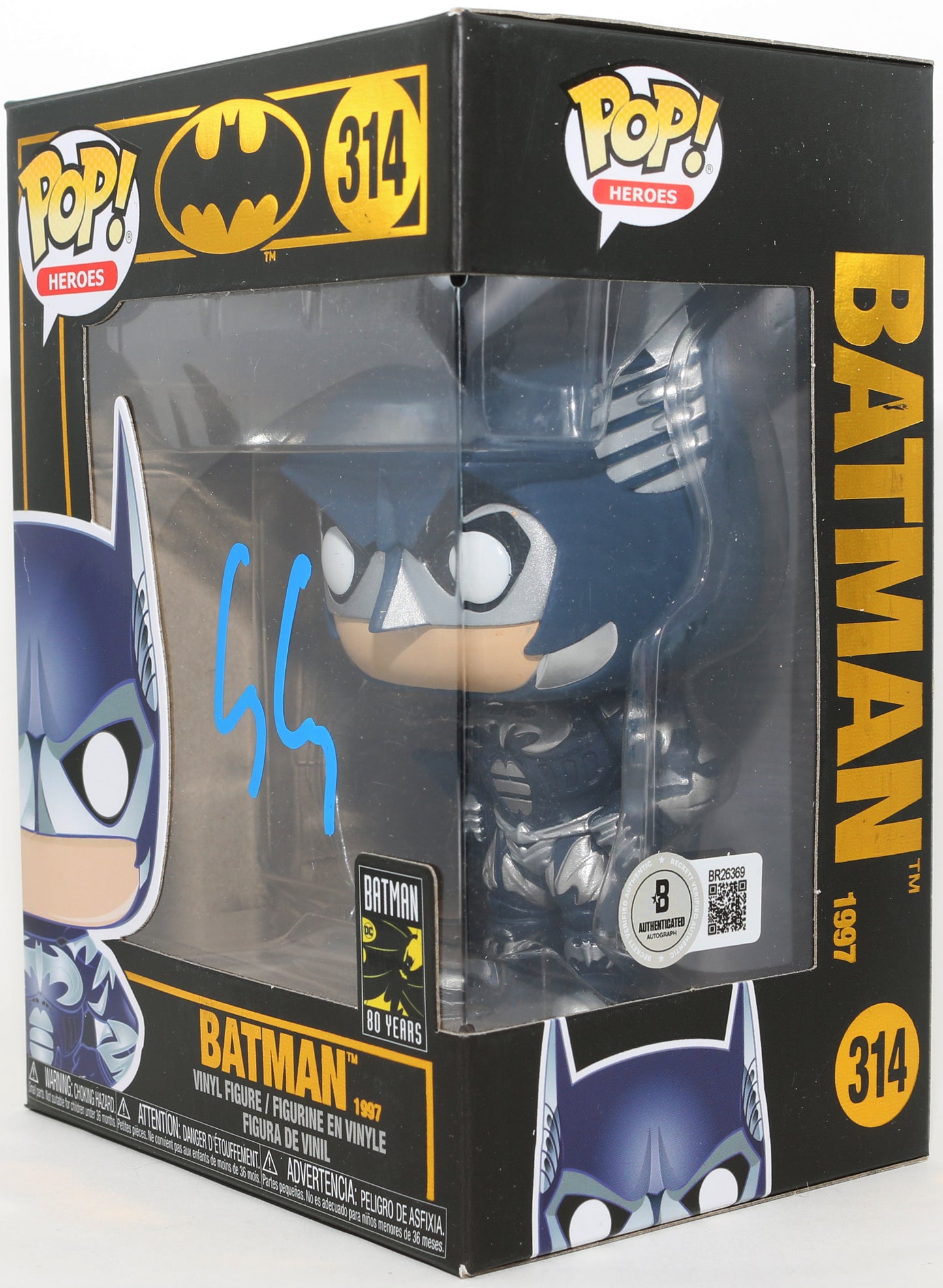 
                  
                    George Clooney as Batman in Batman & Robin (Beckett) Signed Funko POP! #314
                  
                