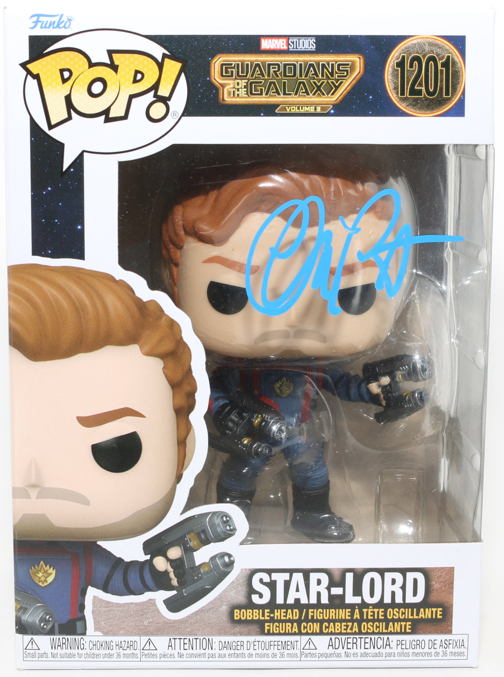 Chris Pratt as Star-Lord in Guardians of the Galaxy Vol. 3 (Beckett) Signed Funko POP! #1201