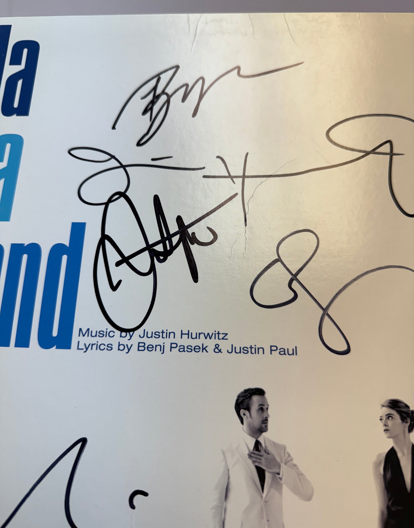 
                  
                    La La Land Soundtrack 12" Vinyl Record Signed by Composer: Justin Hurwitz, Lyricists: Benj Pasek & Justin Paul, and Actors: Ryan Gosling & Emma Stone
                  
                