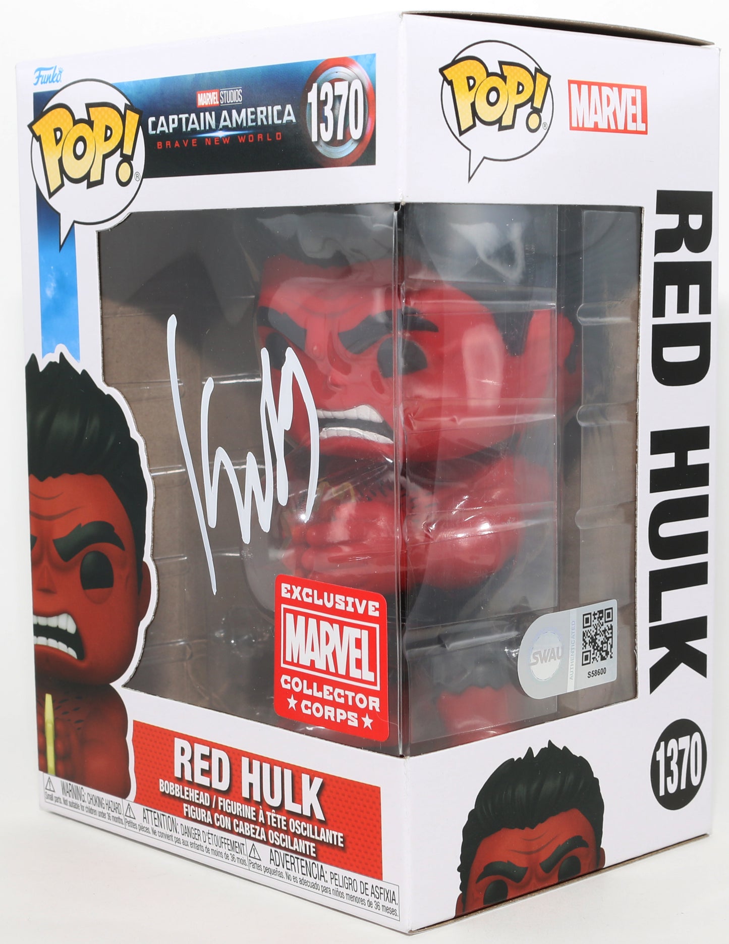
                  
                    Harrison Ford as Thaddeus Ross / Red Hulk in Captain America: Brave New World Marvel Collector Corps Exclusive (SWAU) Signed Funko POP! #1370
                  
                