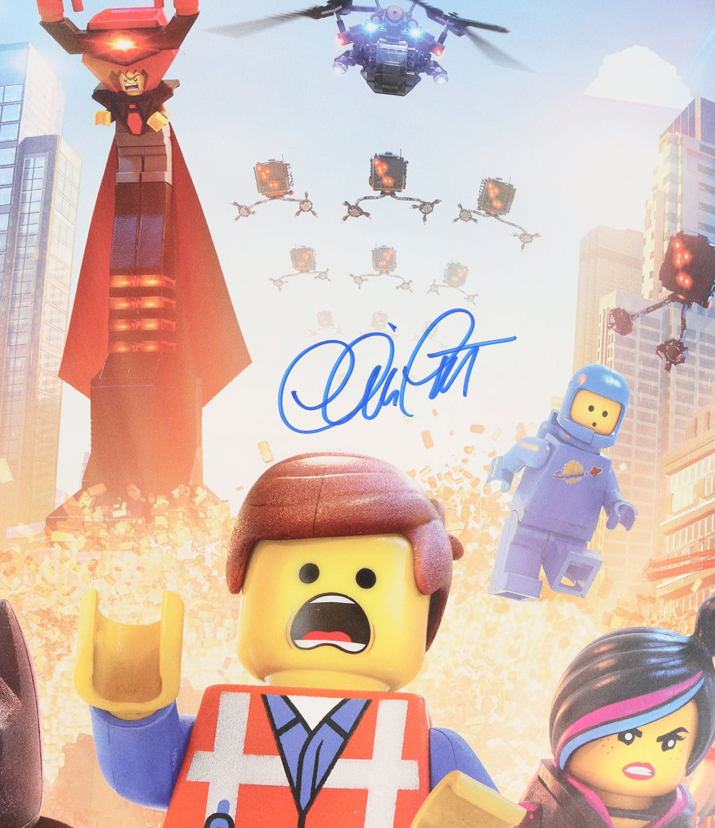 
                  
                    Chris Pratt as Emmet in The Lego Movie (SWAU) Signed 27x40 Poster
                  
                