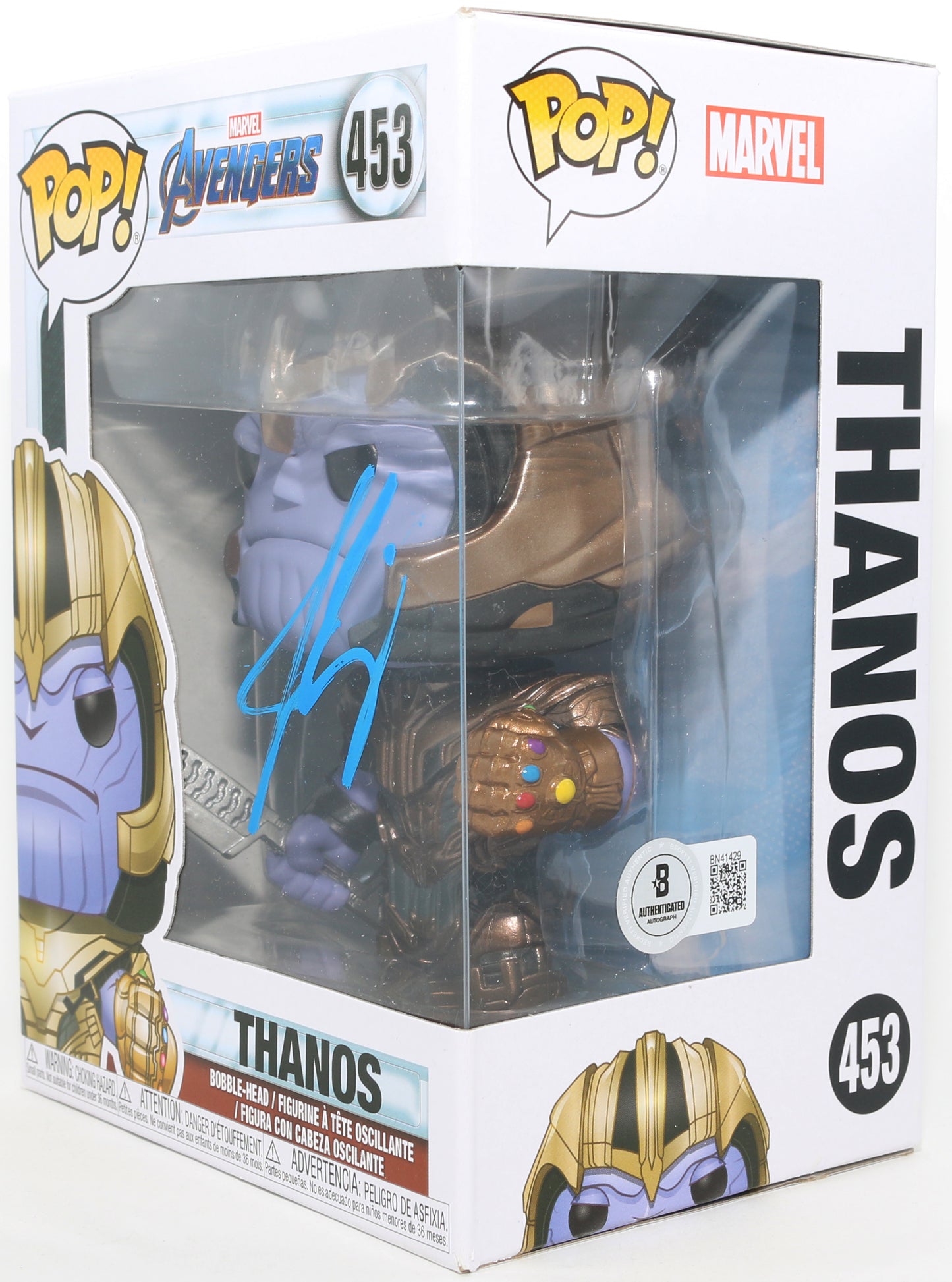 
                  
                    Josh Brolin as Thanos in Avengers: Endgame (Beckett) Signed Funko POP! #453
                  
                