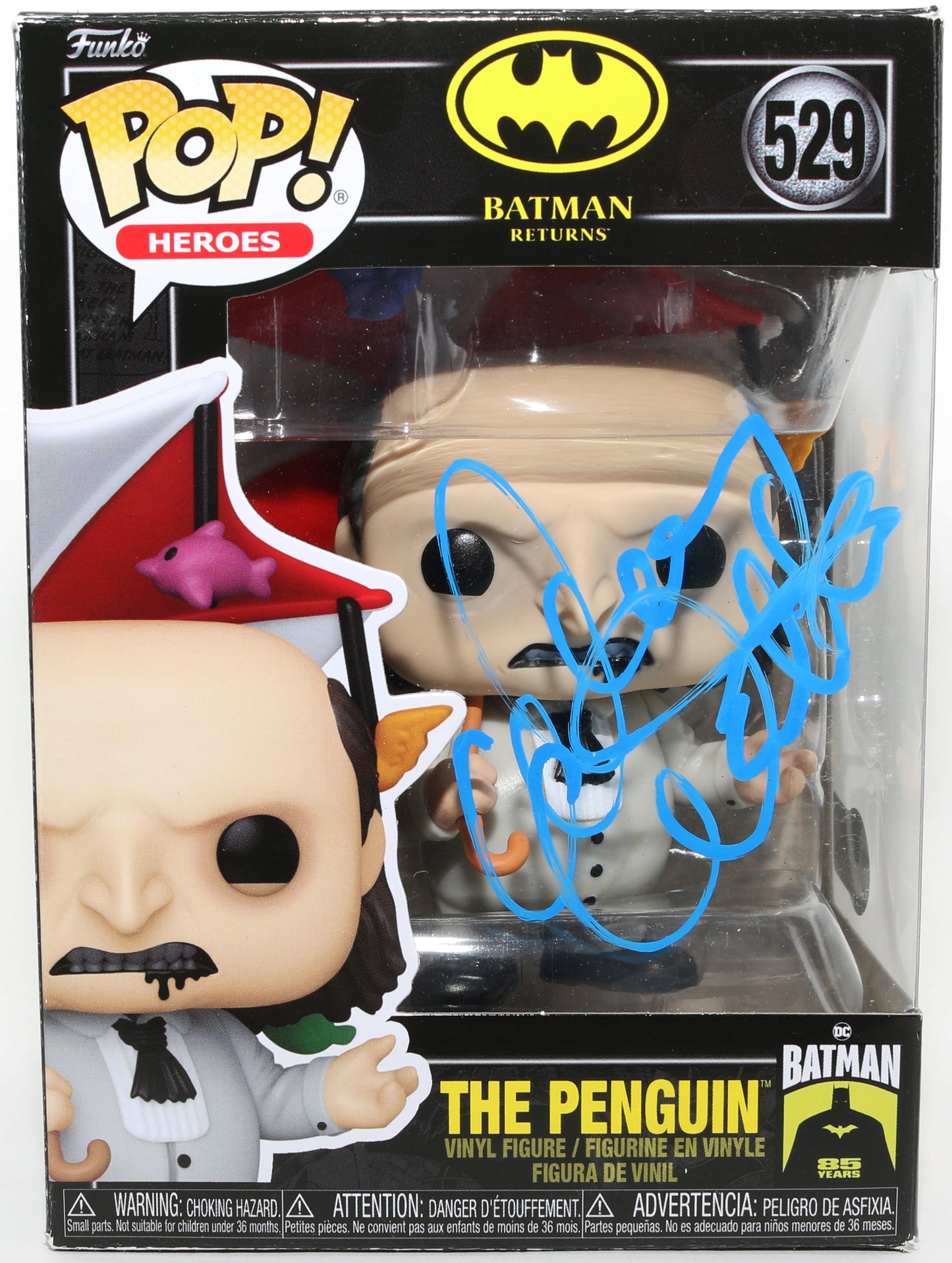 
                  
                    Danny DeVito as The Penguin in Batman Returns (Beckett) Signed Funko POP! #529
                  
                