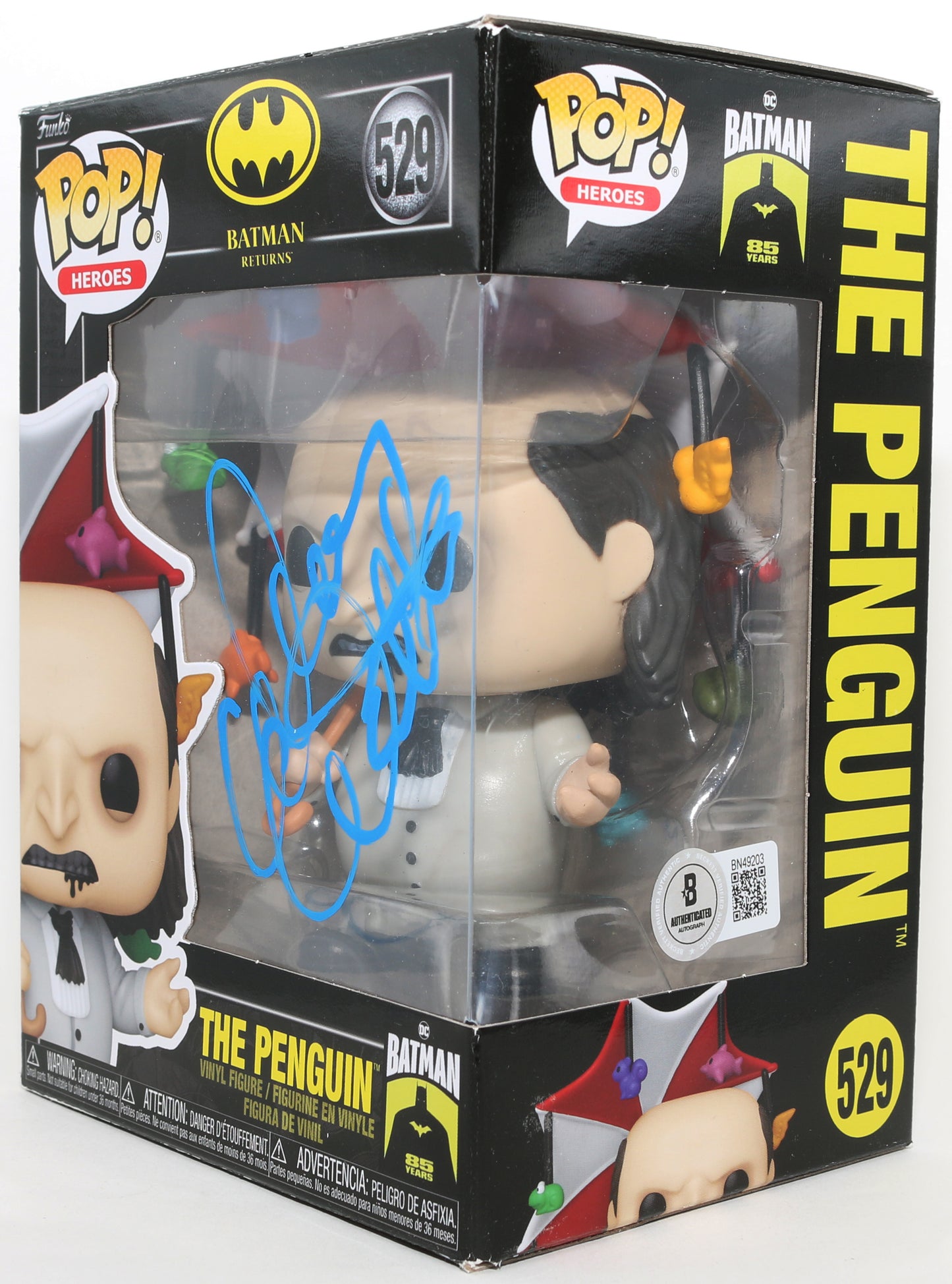 
                  
                    Danny DeVito as The Penguin in Batman Returns (Beckett) Signed Funko POP! #529
                  
                