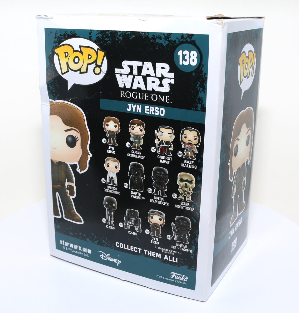 
                  
                    Felicity Jones as Jyn Erso in Rogue One: A Star Wars Story (SWAU Authenticated) Signed POP! Funko #138
                  
                
