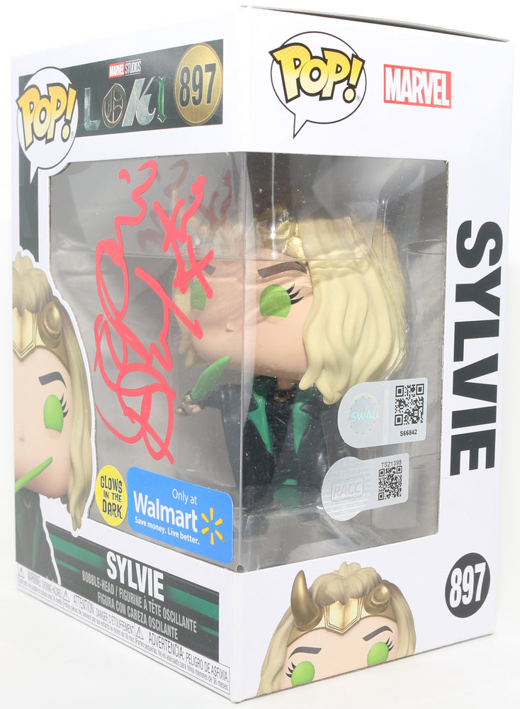 
                  
                    Sophia Di Martino as Sylvie in Loki GITD Walmart Exclusive (SWAU) Signed Funko POP! #897
                  
                