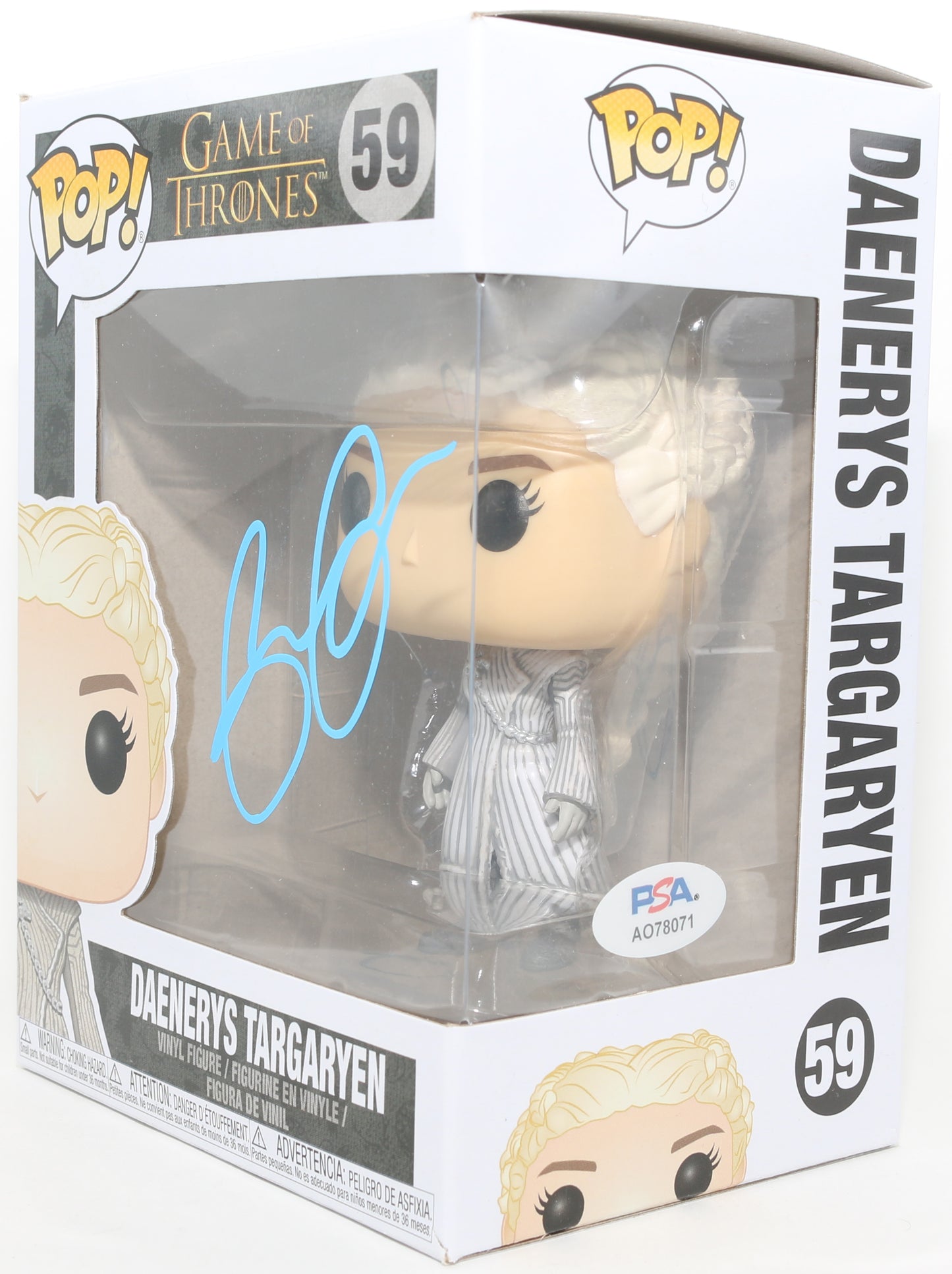 
                  
                    Emilia Clarke as Daenerys Targaryen in HBO's Game of Thrones (PSA) Signed Funko POP! #59
                  
                