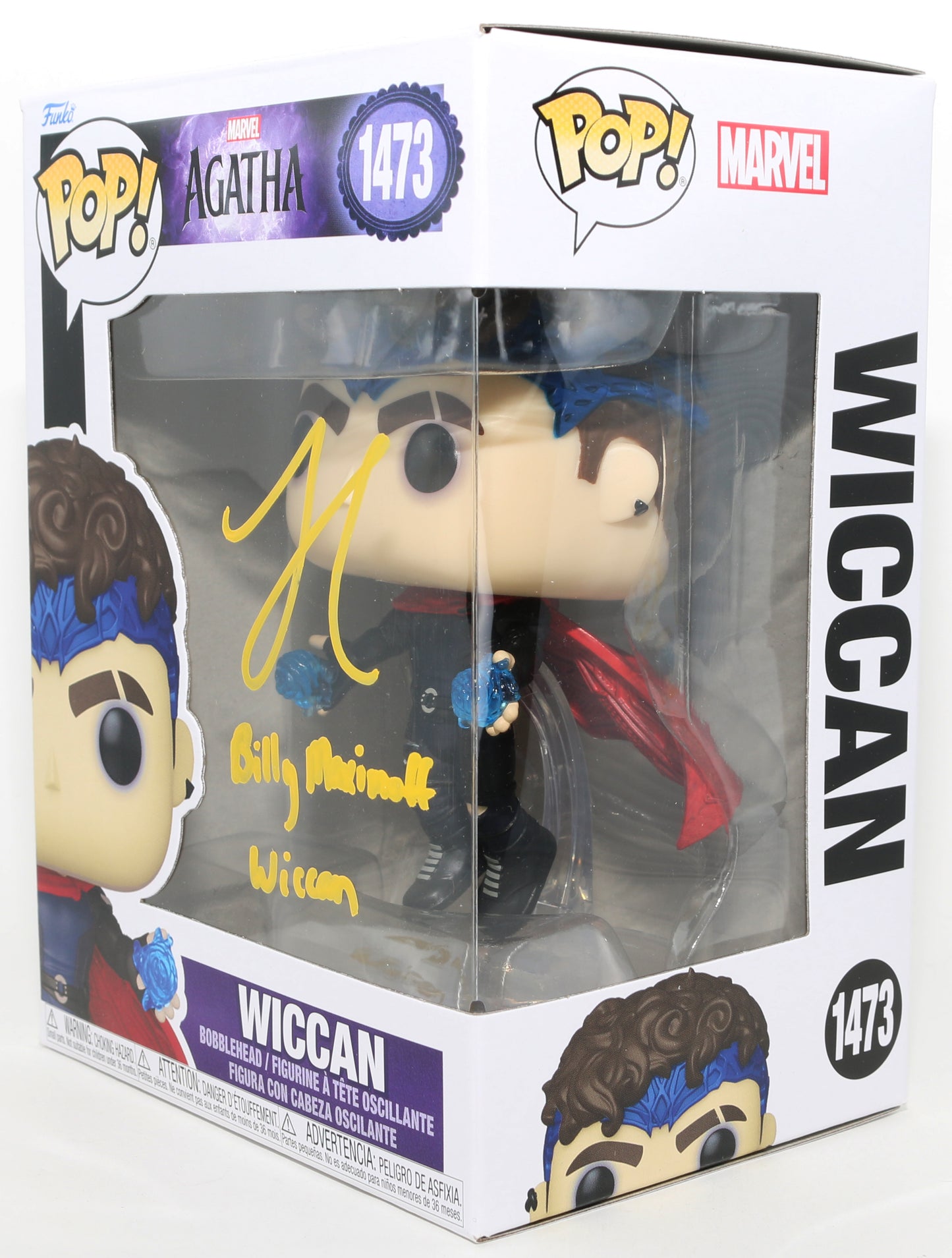 
                  
                    Joe Locke as Wiccan in Agatha All Along Signed Funko POP! #1473 with Character Names
                  
                