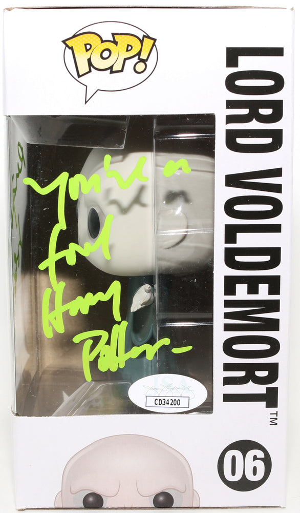 
                  
                    Ralph Fiennes as Lord Voldemort in Harry Potter (JSA) Signed Funko POP! #06 with Character Name & Quote
                  
                