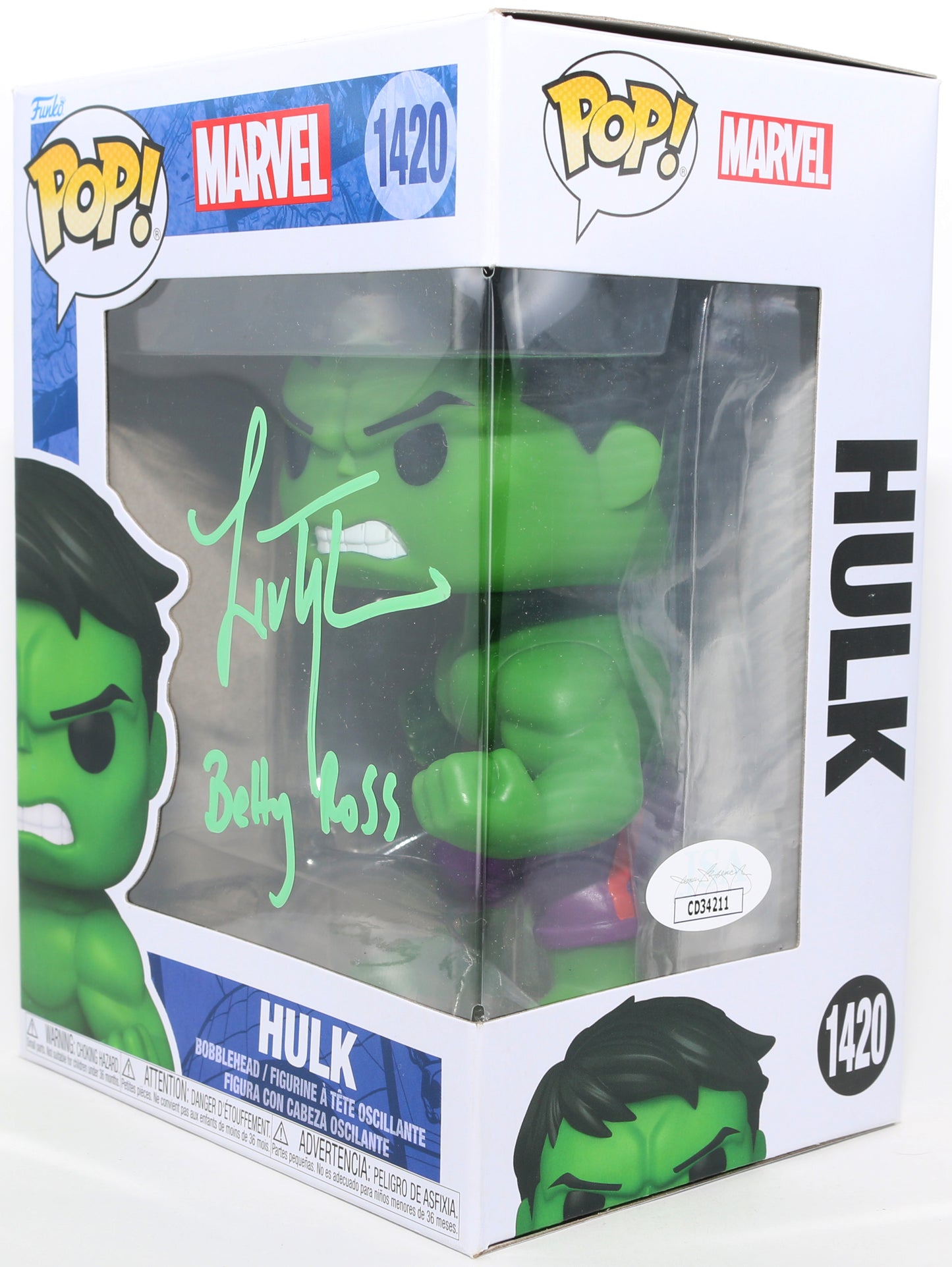 
                  
                    Liv Tyler as Betty Ross in The ncredible Hulk (JSA) Signed Funko POP! #1420 with Character Name
                  
                