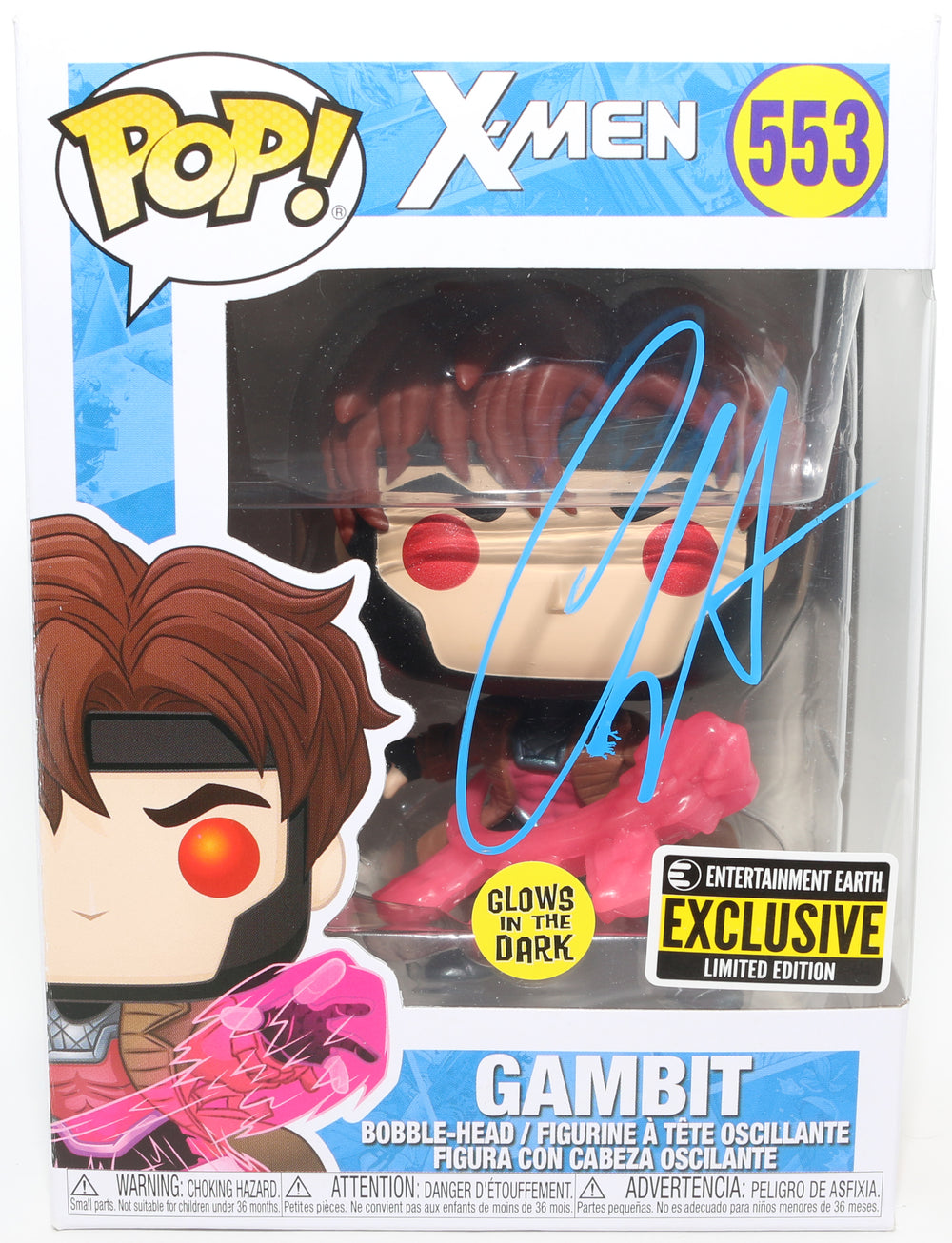 Channing Tatum as Remy LeBeau / Gambit in Deadpool & Wolverine Glow in the Dark Entertainment Earth Exclusive Signed Funko POP! #553