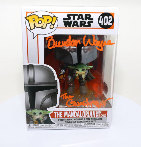 Brendan Wayne as The Mandalorian in Star Wars: The Mandalorian (SWAU Authenticated) Signed POP! Funko #402