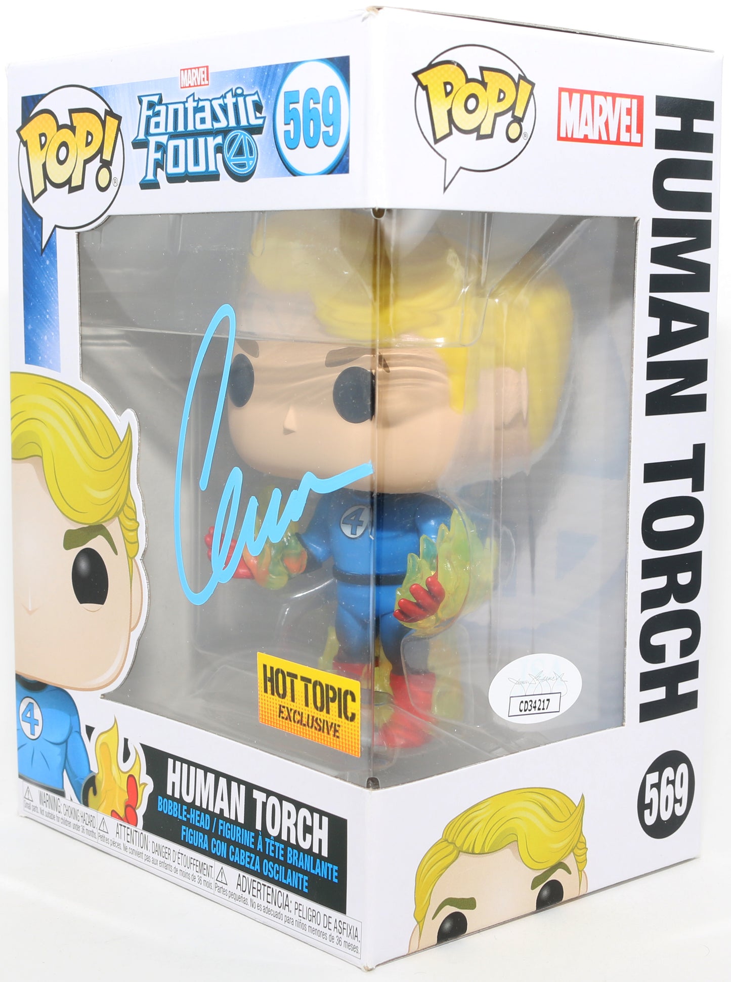 
                  
                    Chris Evans as Human Torch in Fantastic Four & Deadpool & Wolverine Hot Topic Exclusive (JSA) Signed Funko POP! #569
                  
                