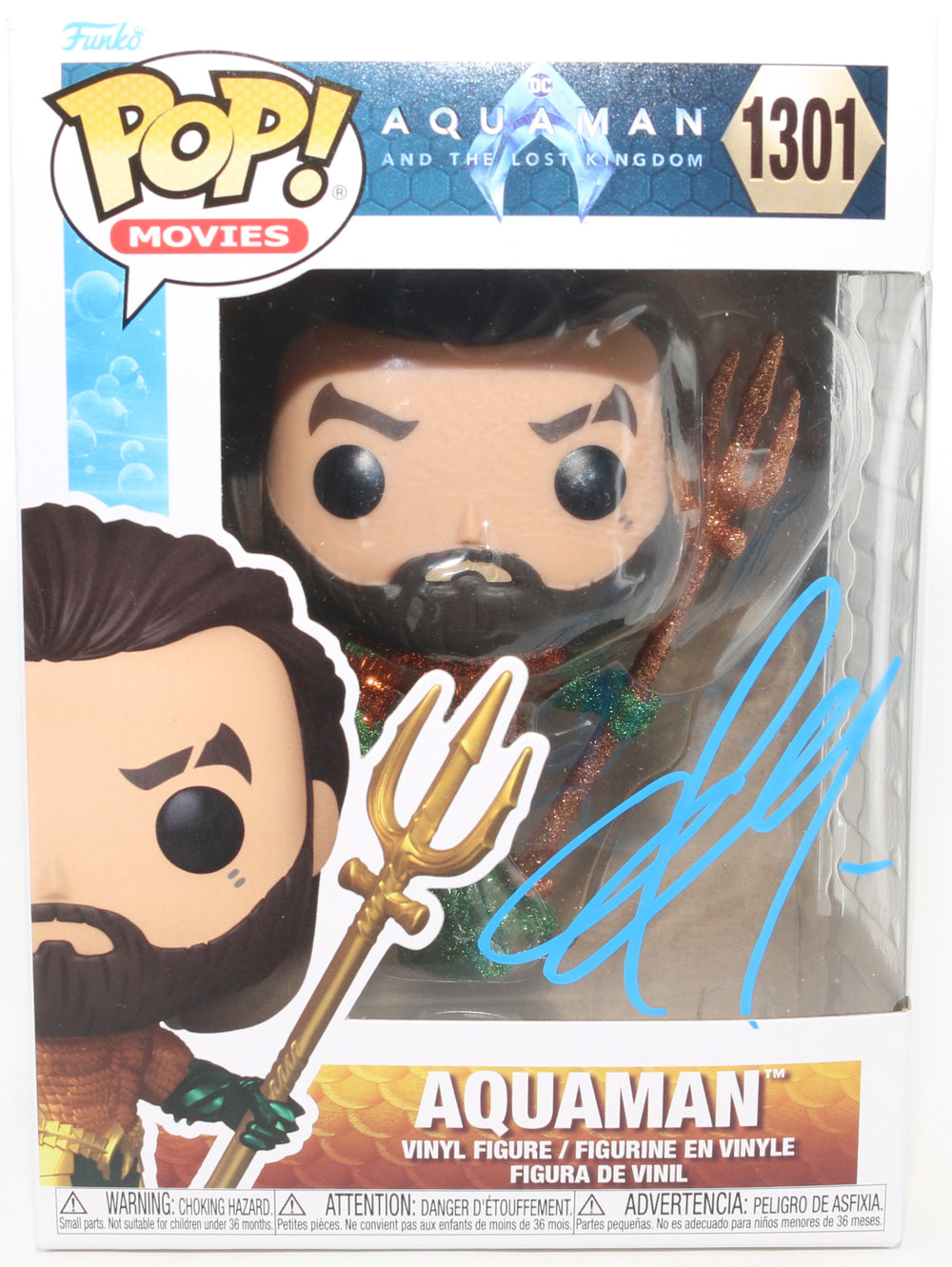 Jason Momoa as Aquaman in Aquaman & the Lost Kingdom Signed Funko POP! #1301