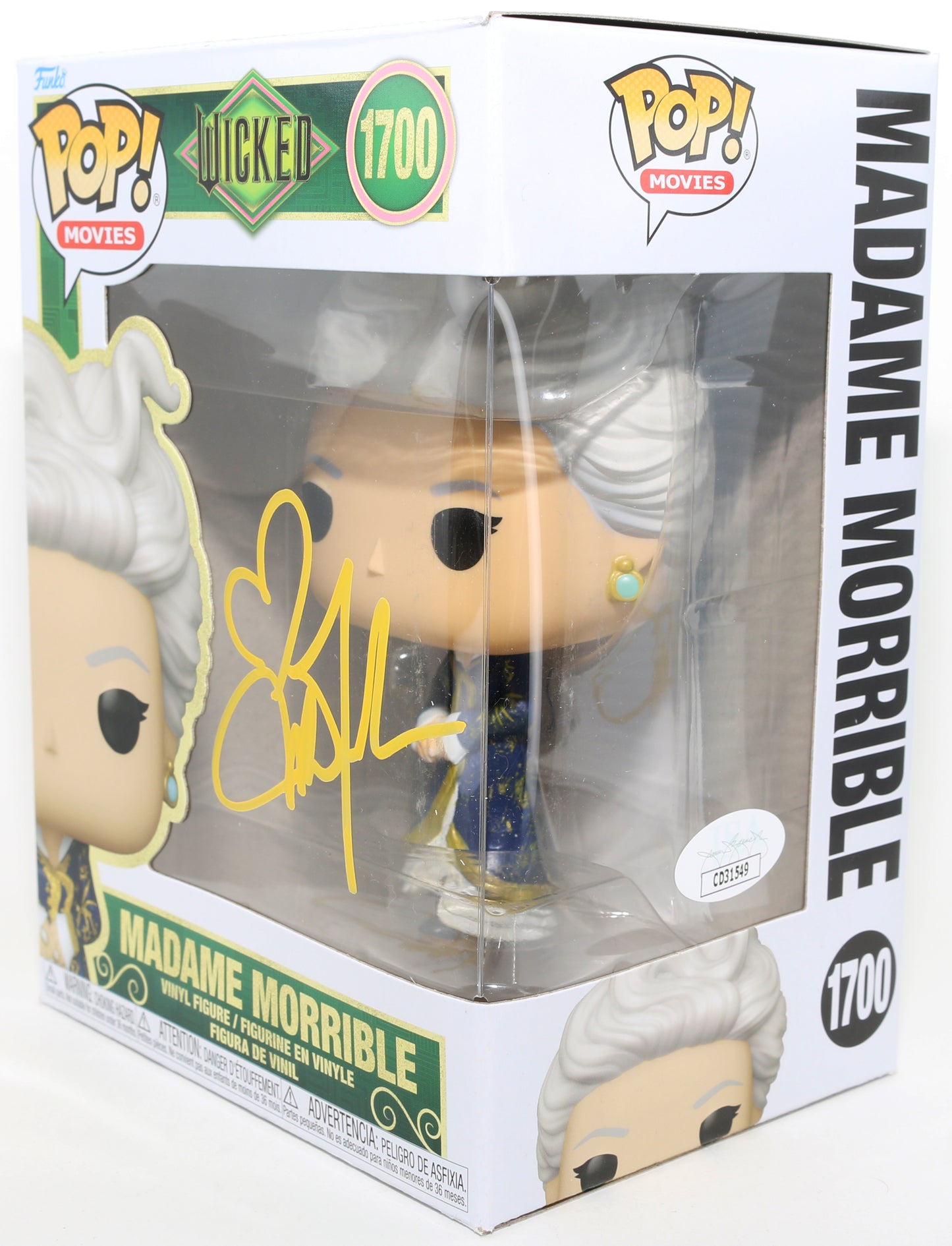 
                  
                    Michelle Yeoh as Madame Morrible in Wicked (JSA) Signed Funko POP! #1700
                  
                