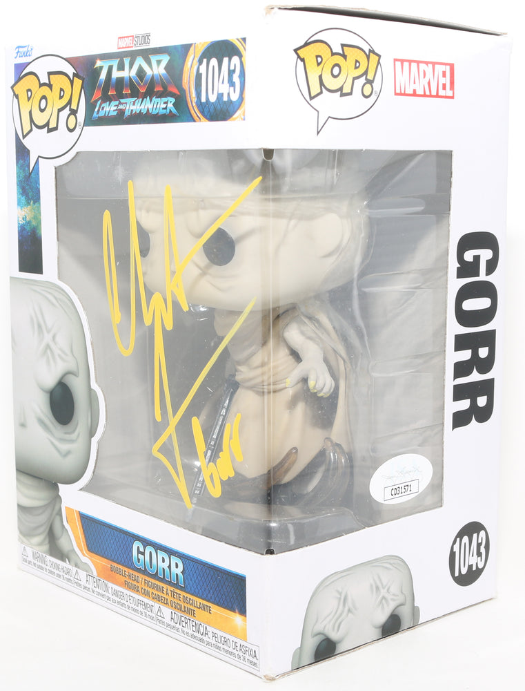 
                  
                    Christian Bale as Gorr the God Butcher in Thor: Love & Thunder (JSA) Signed Funko POP! #1043 with Character Name
                  
                