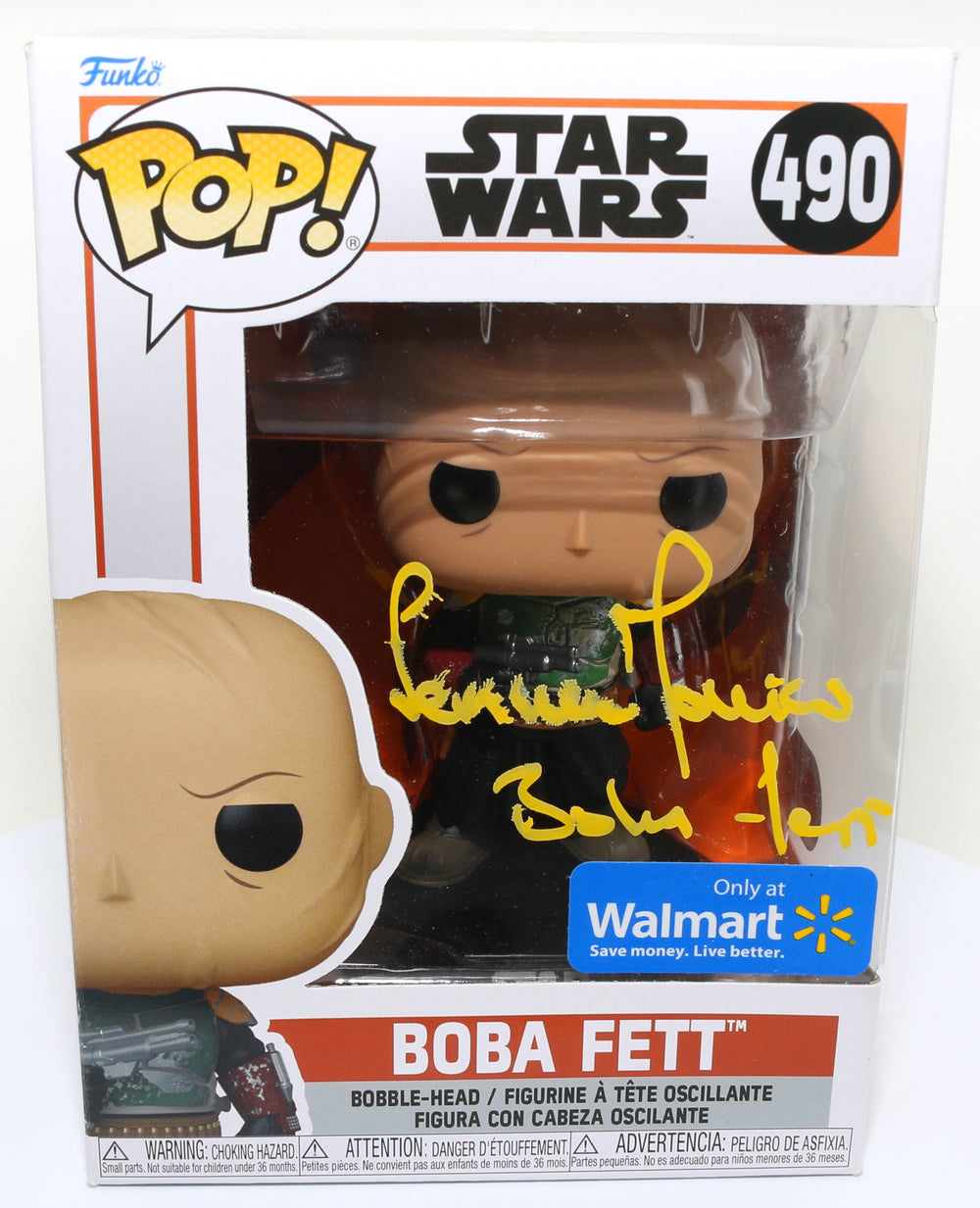 Temuera Morrison as Boba Fett in Star Wars: The Book of Boba Fett (SWAU Authenticated) Signed POP! Funko #490 with Character Name