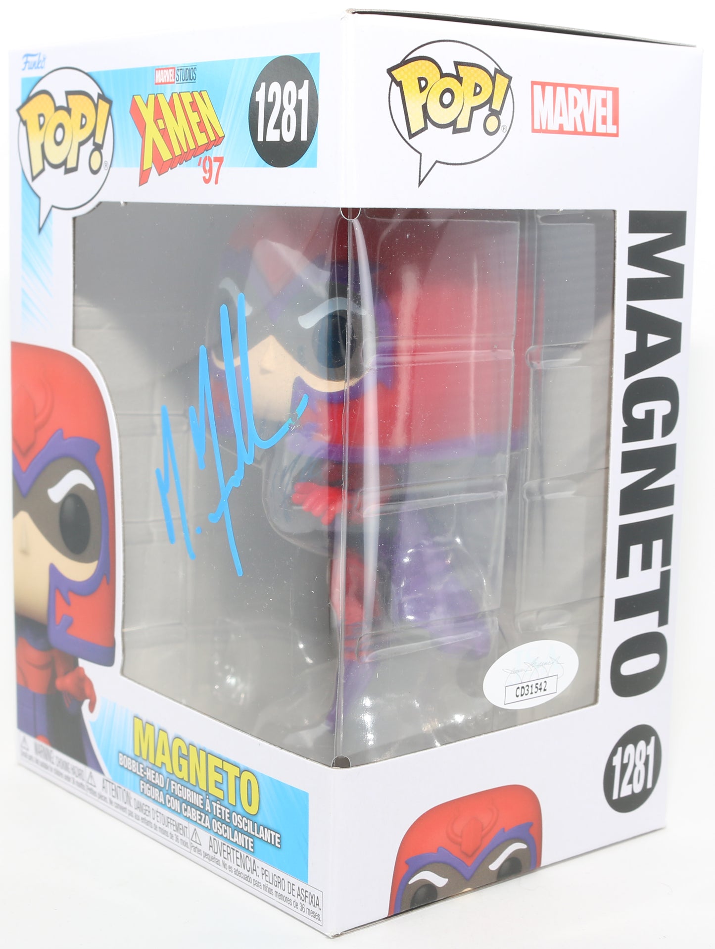 
                  
                    Michael Fassbender as Magneto in X-Men (JSA) Signed Funko POP! #1281
                  
                