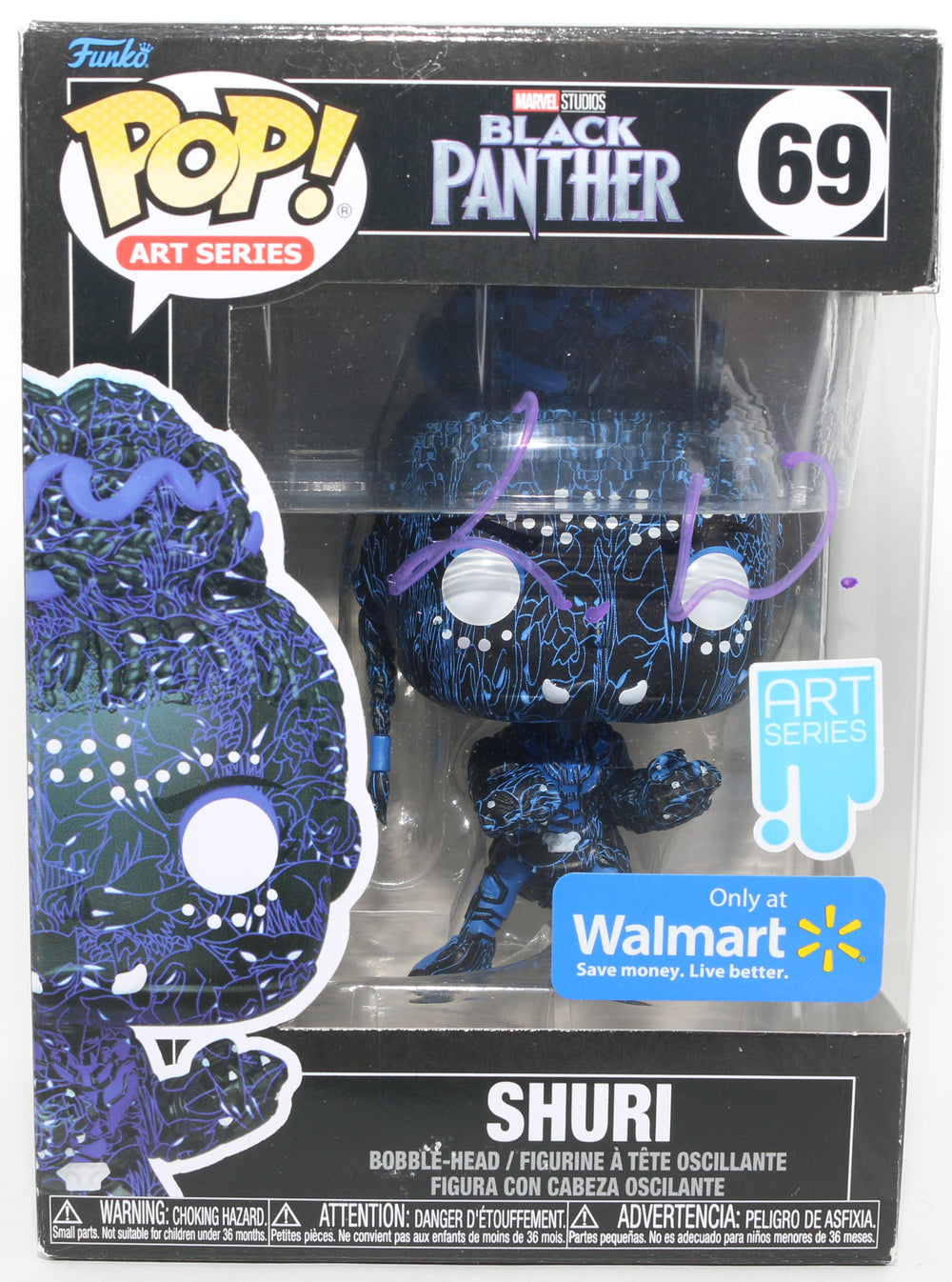 Letitia Wright as Shuri in Black Panther Art Series Walmart Exclusive (JSA) Signed Funko POP! #69